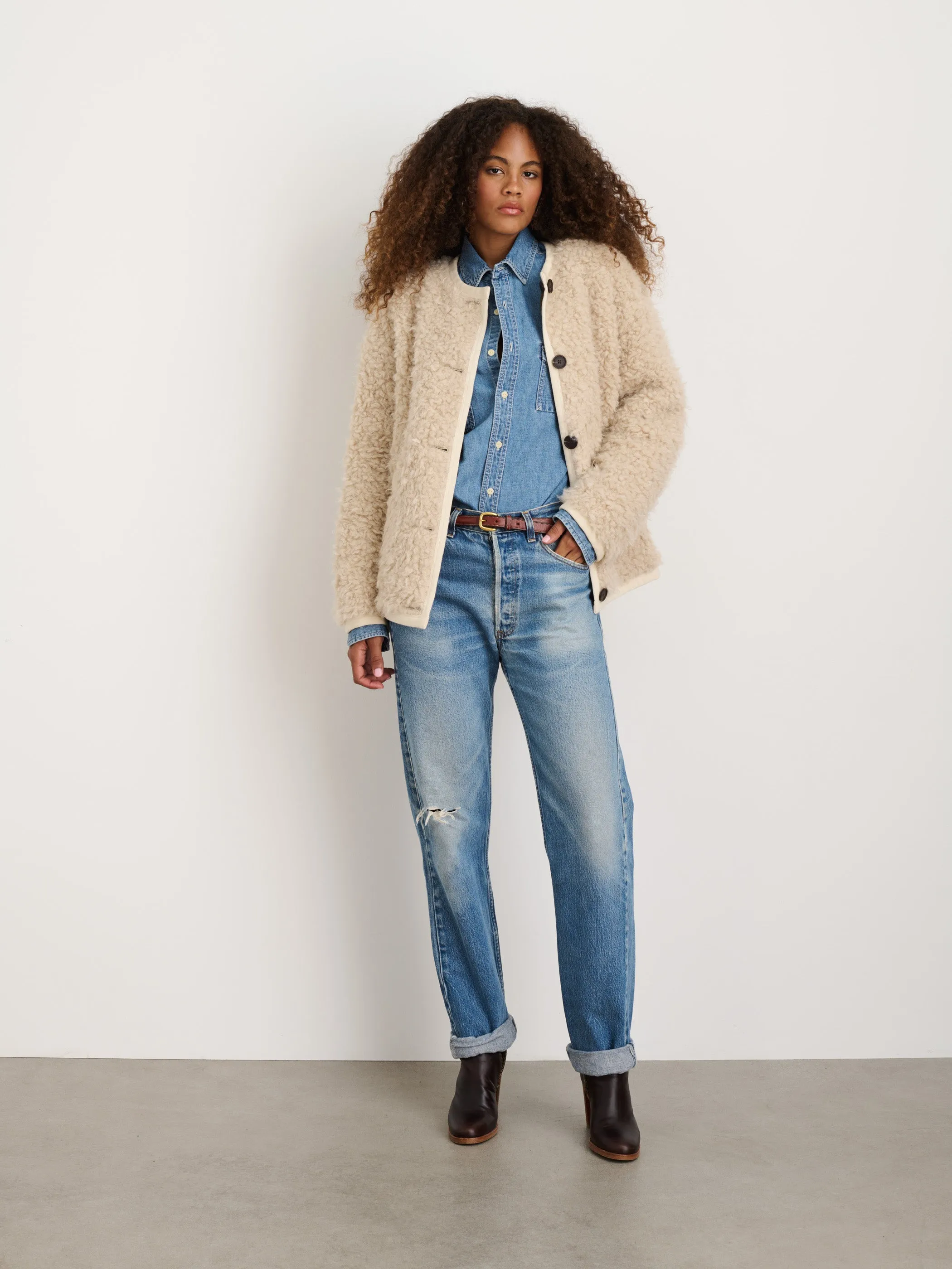 Reversible Polar Bear Jacket sold by Alex Mill product image thumbnail 3