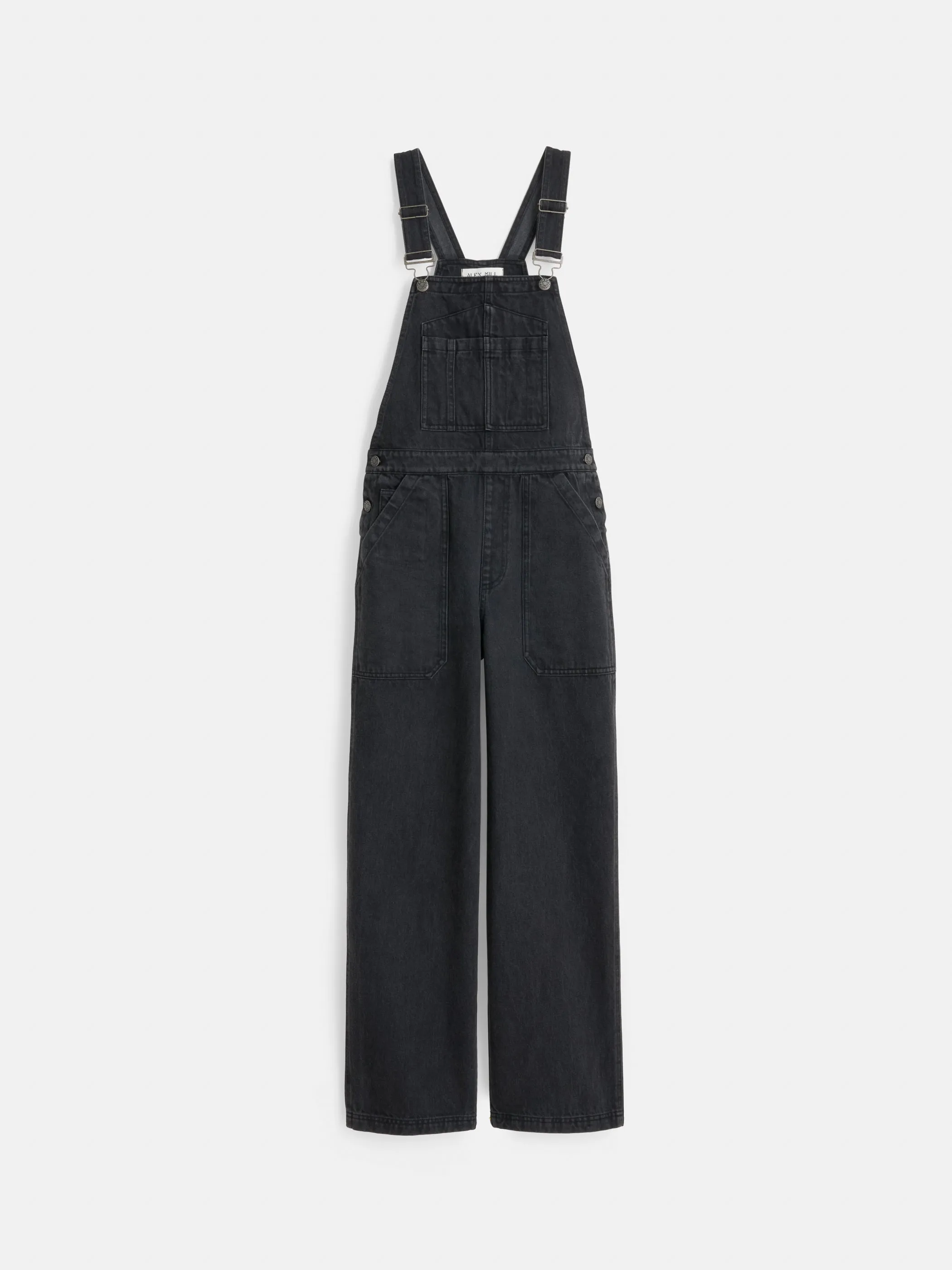 Lili Overall In Black Denim sold by Alex Mill