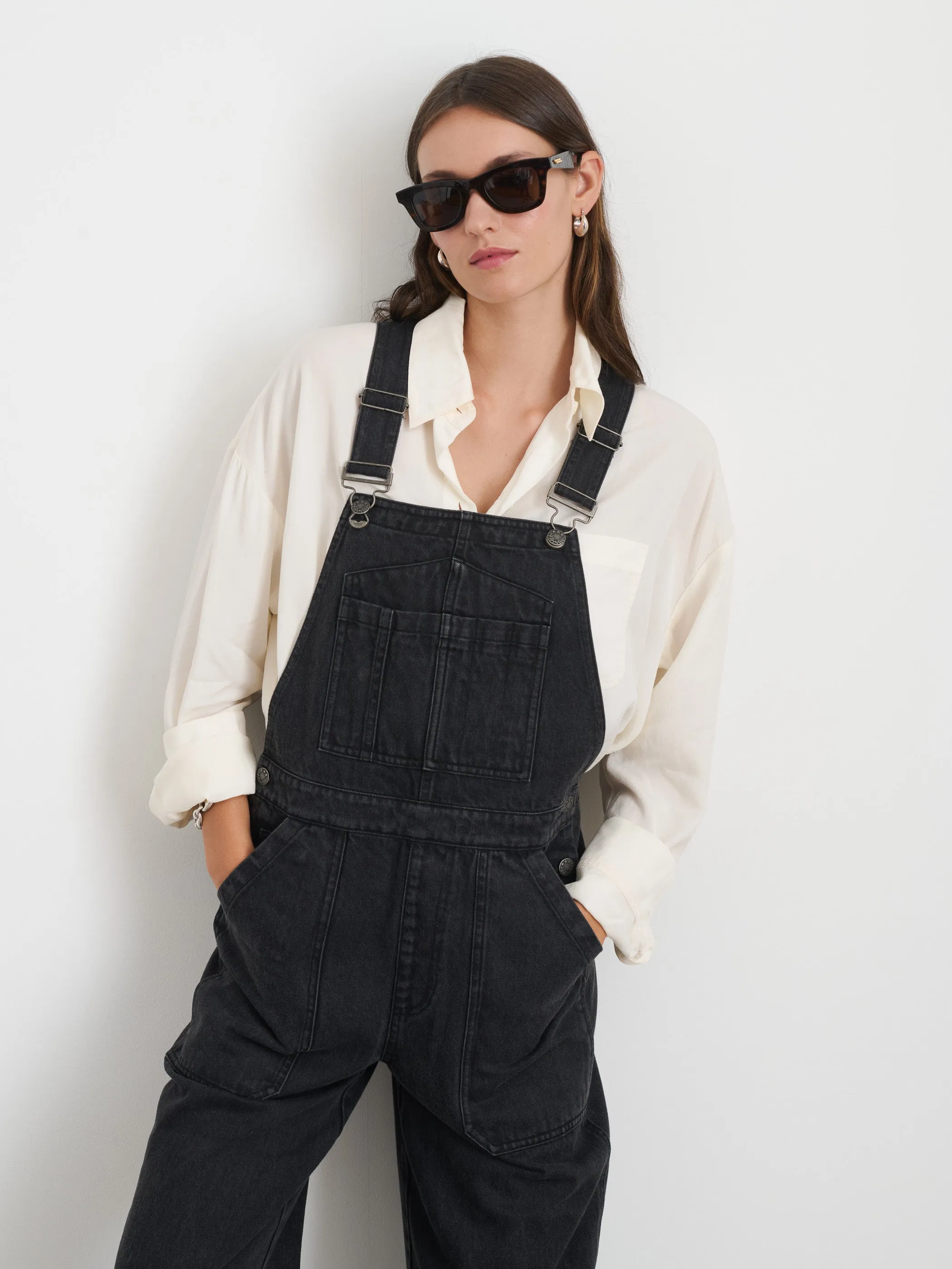 Lili Overall In Black Denim sold by Alex Mill product image thumbnail 5