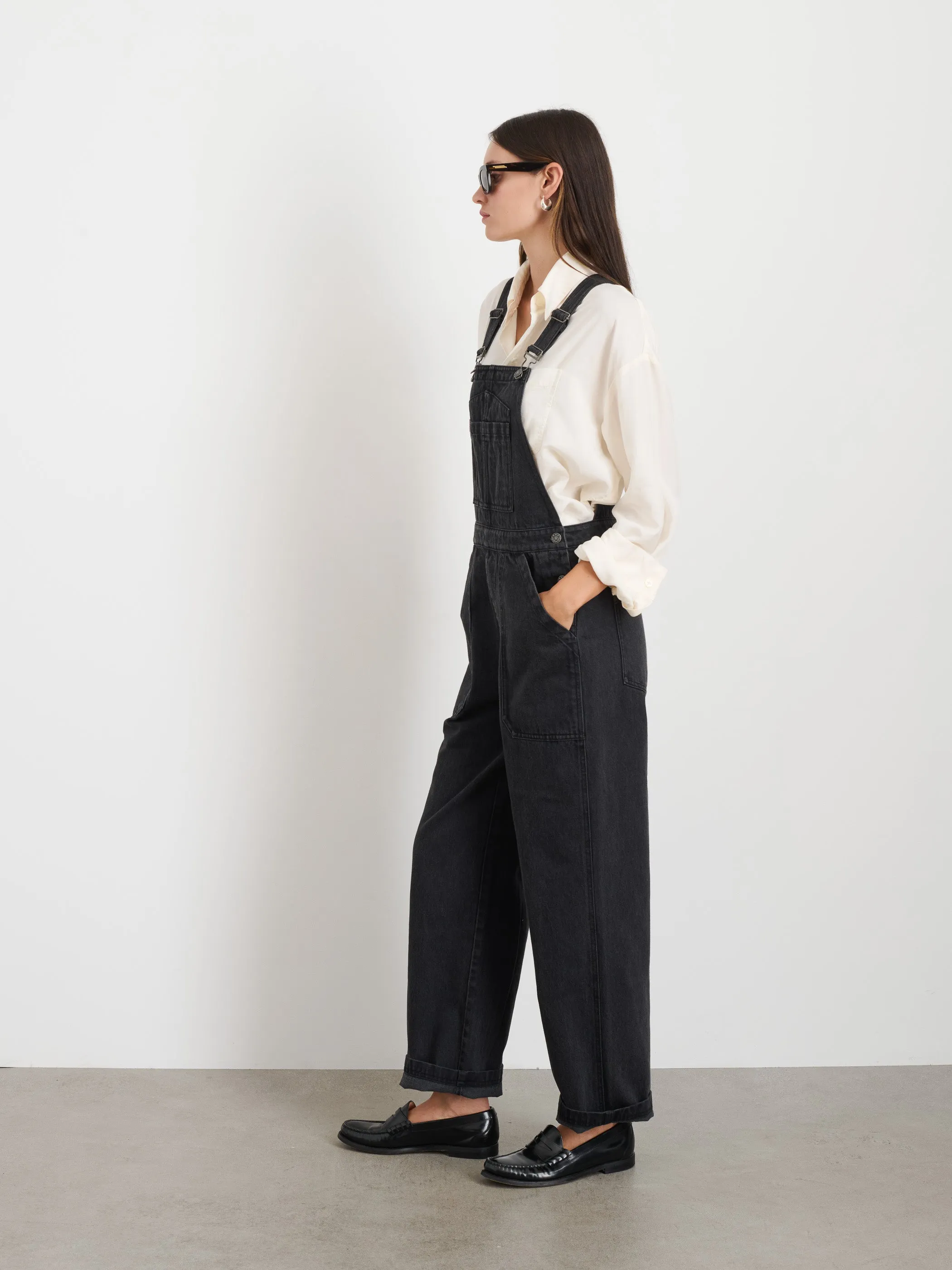 Lili Overall In Black Denim sold by Alex Mill product image thumbnail 3