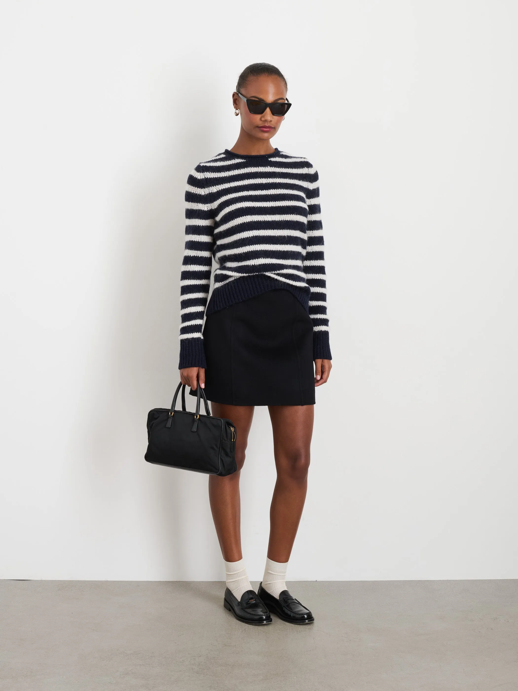 Naomi Mini Skirt in Doubleface Wool sold by Alex Mill product image thumbnail 2