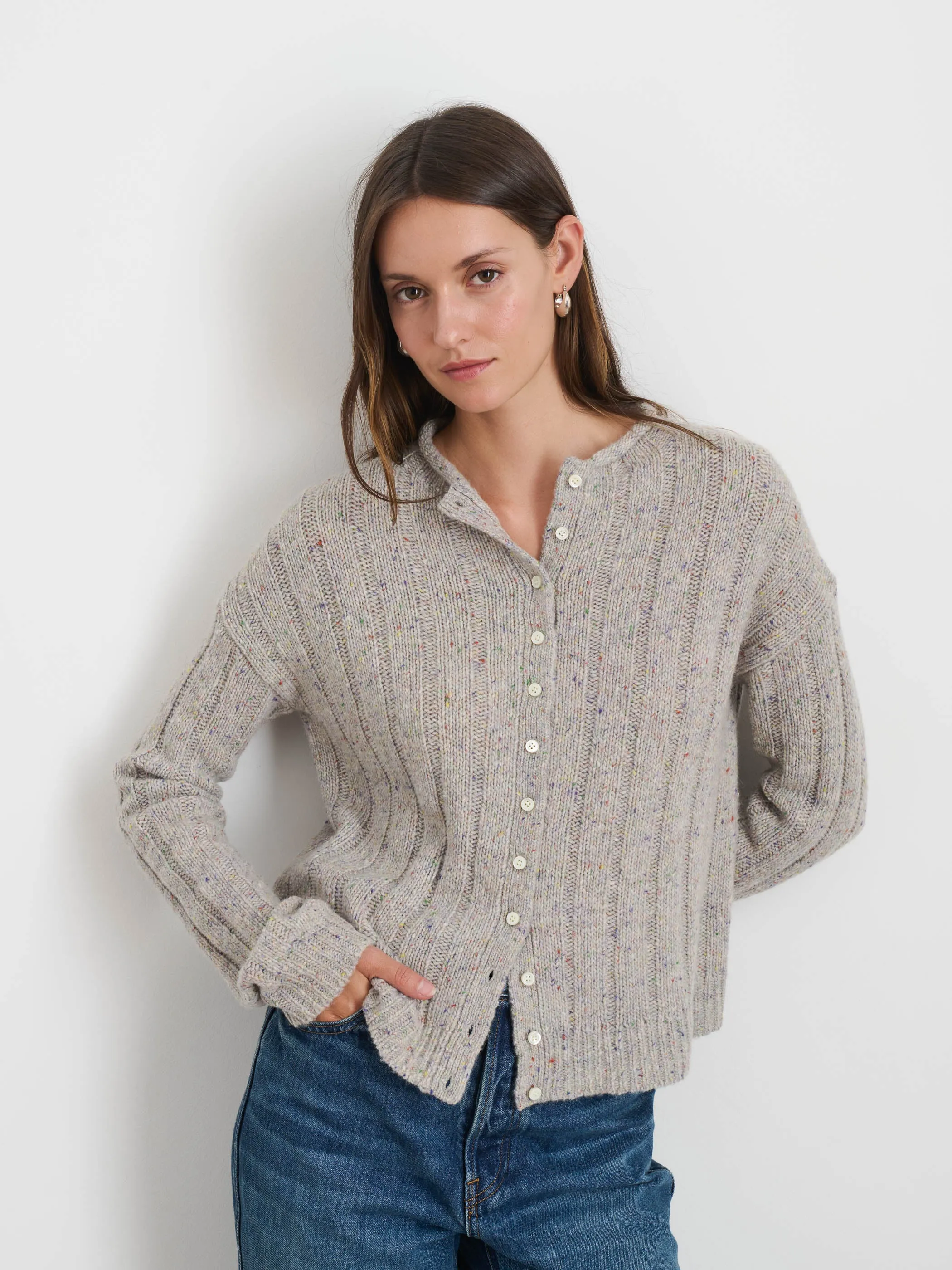 Reese Cardigan In Donegal sold by Alex Mill product image thumbnail 3