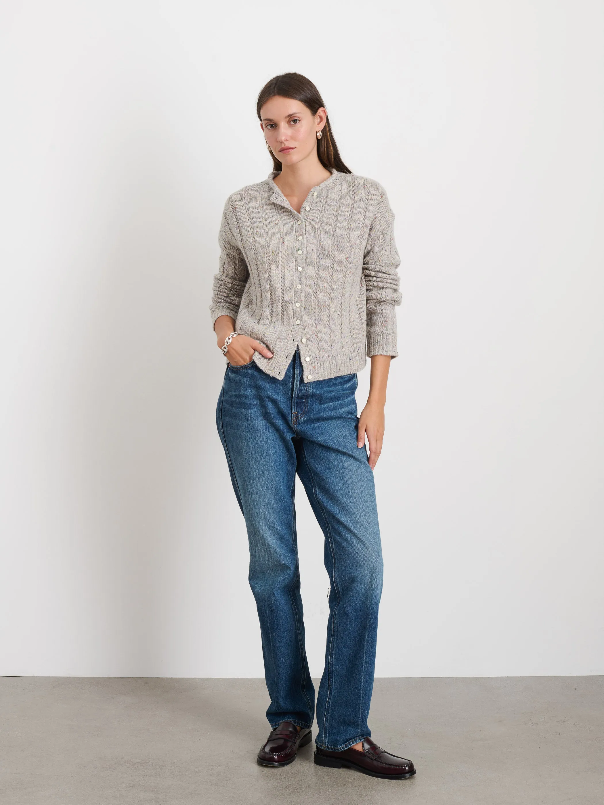 Reese Cardigan In Donegal sold by Alex Mill product image thumbnail 2