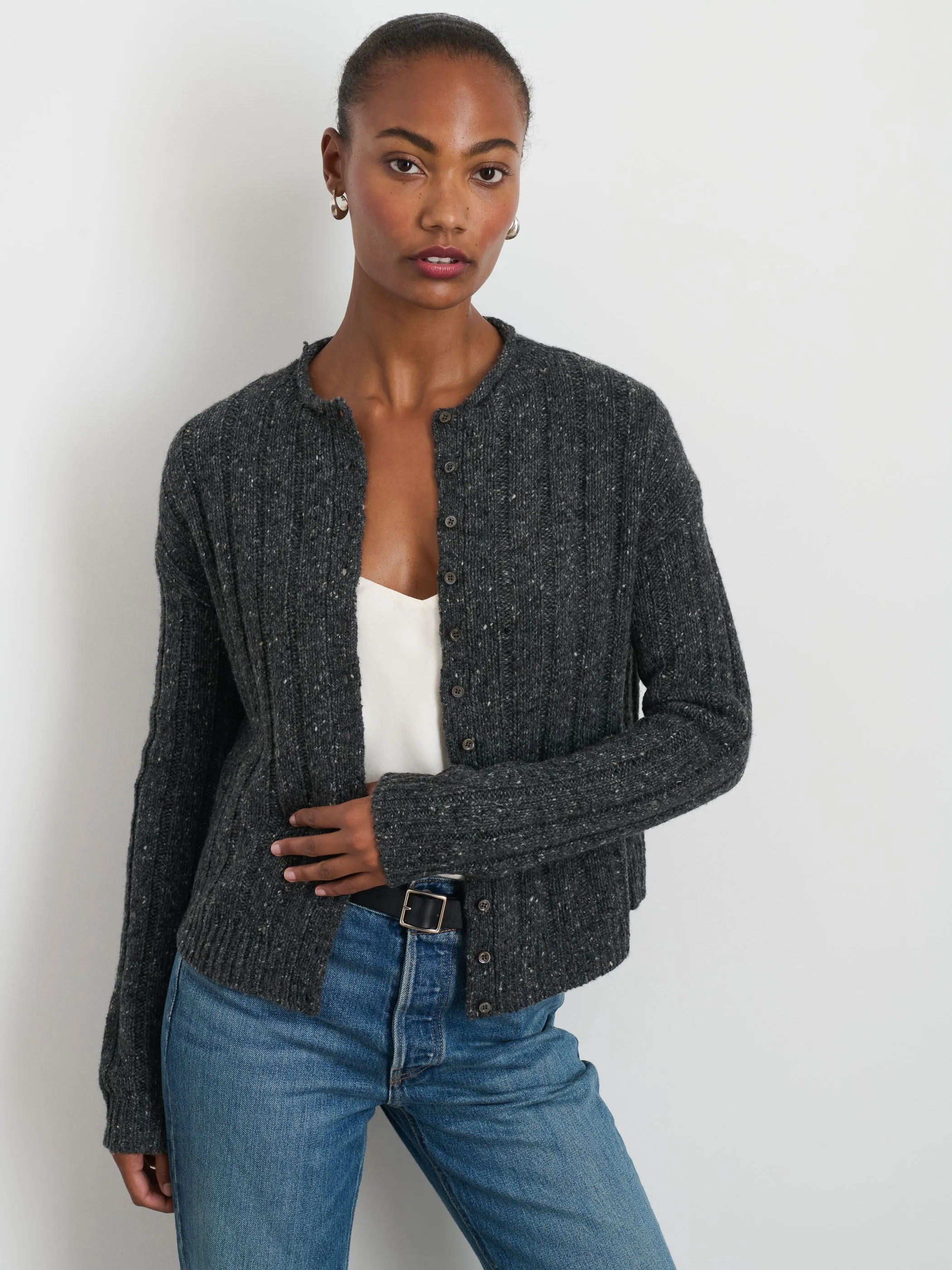 Reese Cardigan In Donegal sold by Alex Mill product image thumbnail 3