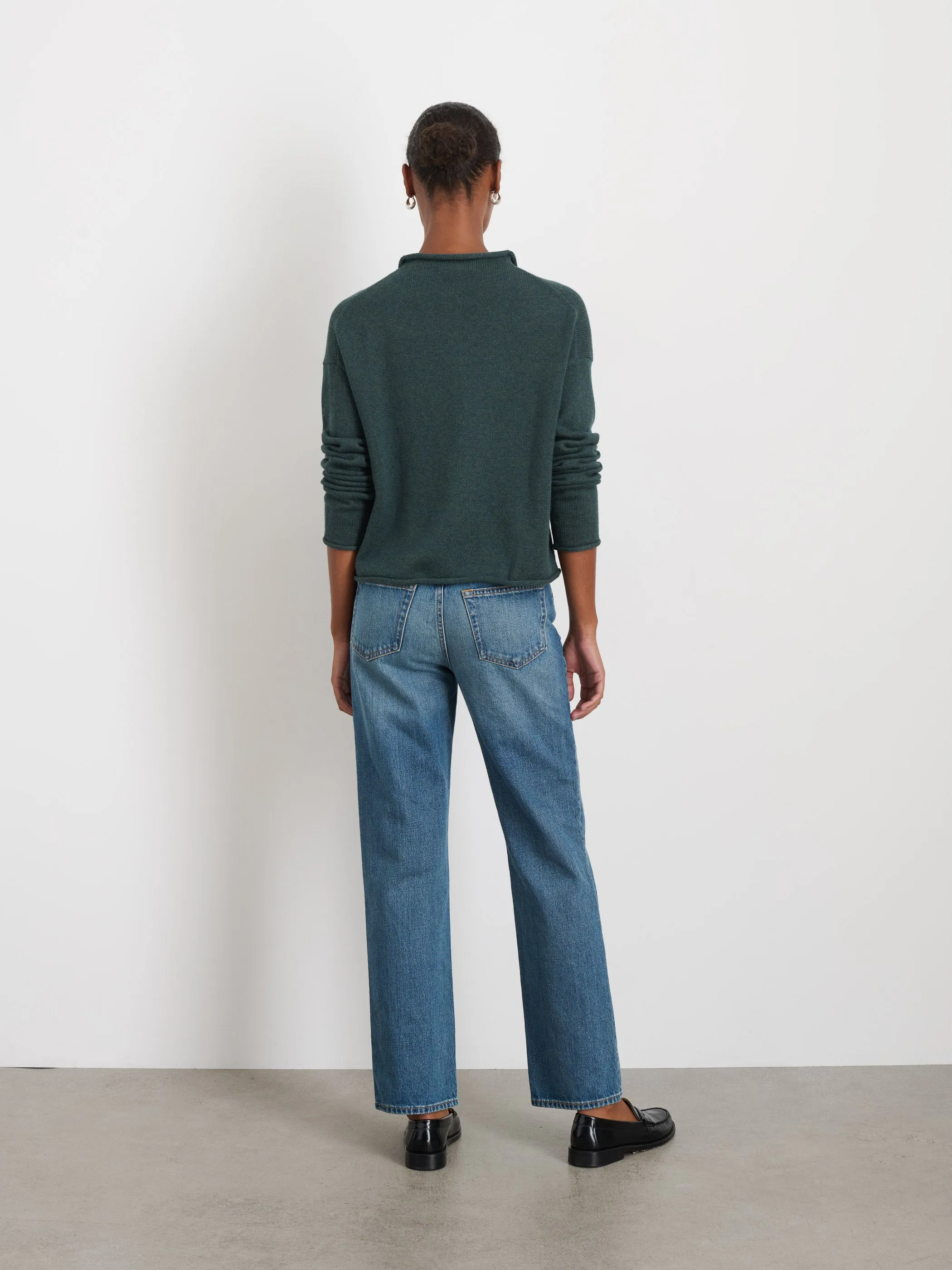 Taylor Rollneck Cardigan in Cotton Cashmere sold by Alex Mill product image thumbnail 3