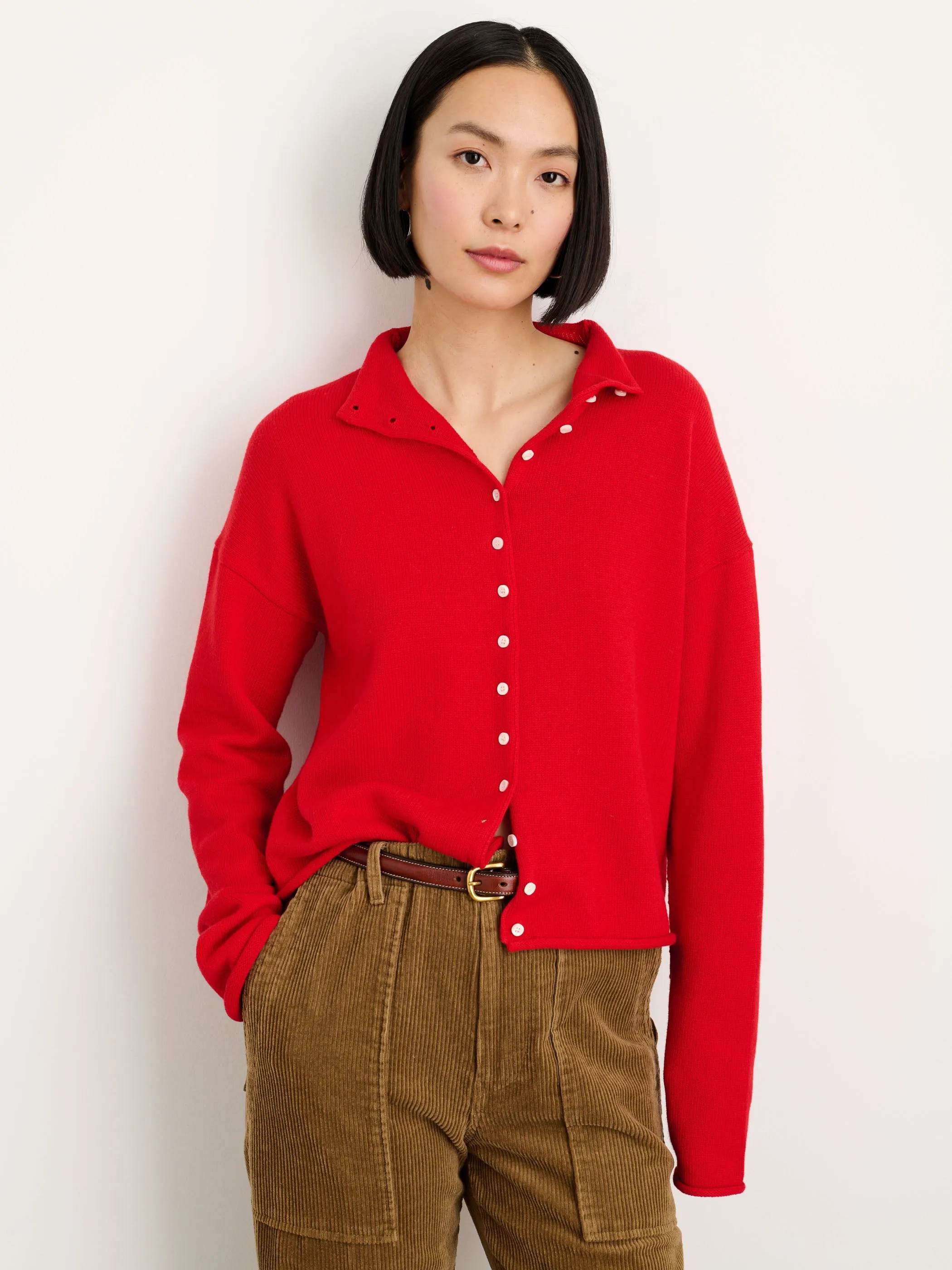 Taylor Cardigan In Cotton Cashmere sold by Alex Mill product image thumbnail 2
