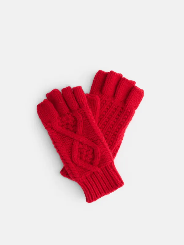 Aran Cable Gloves In Wool sold by Alex Mill
