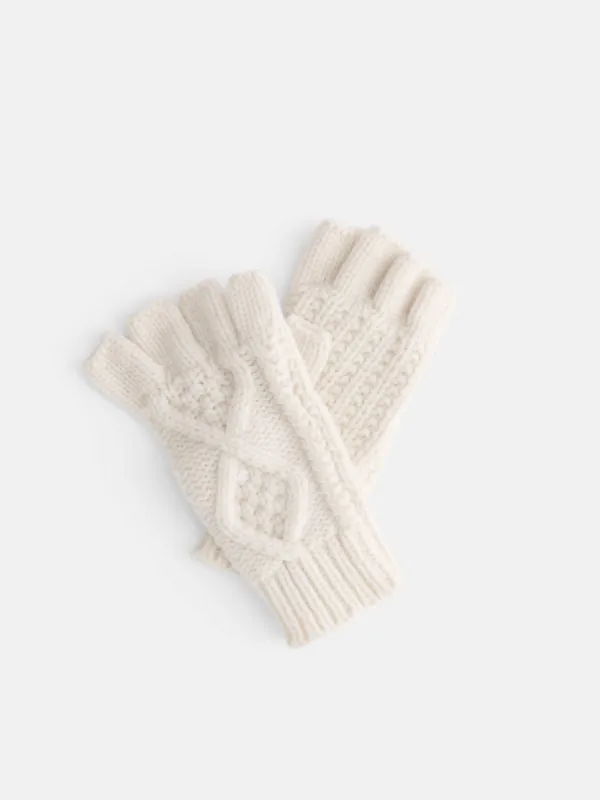 Aran Cable Gloves In Wool sold by Alex Mill