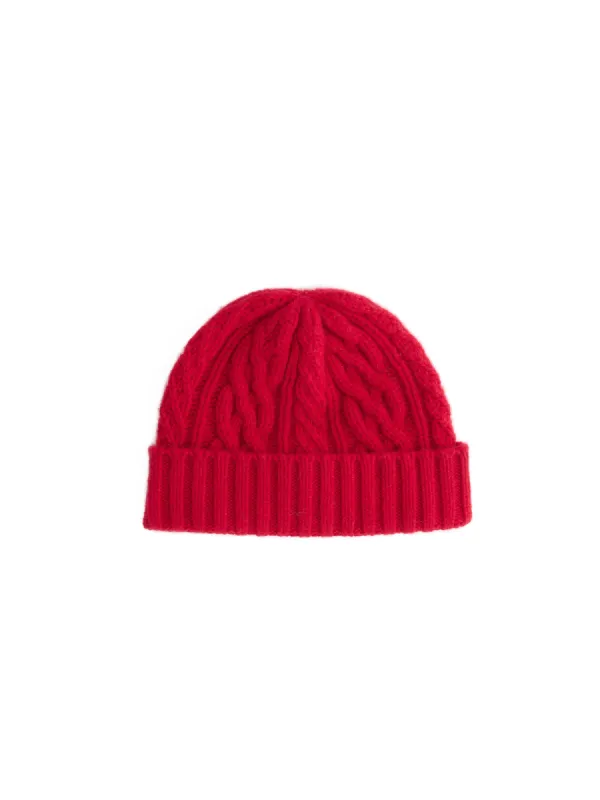 Aran Cable Beanie In Wool sold by Alex Mill