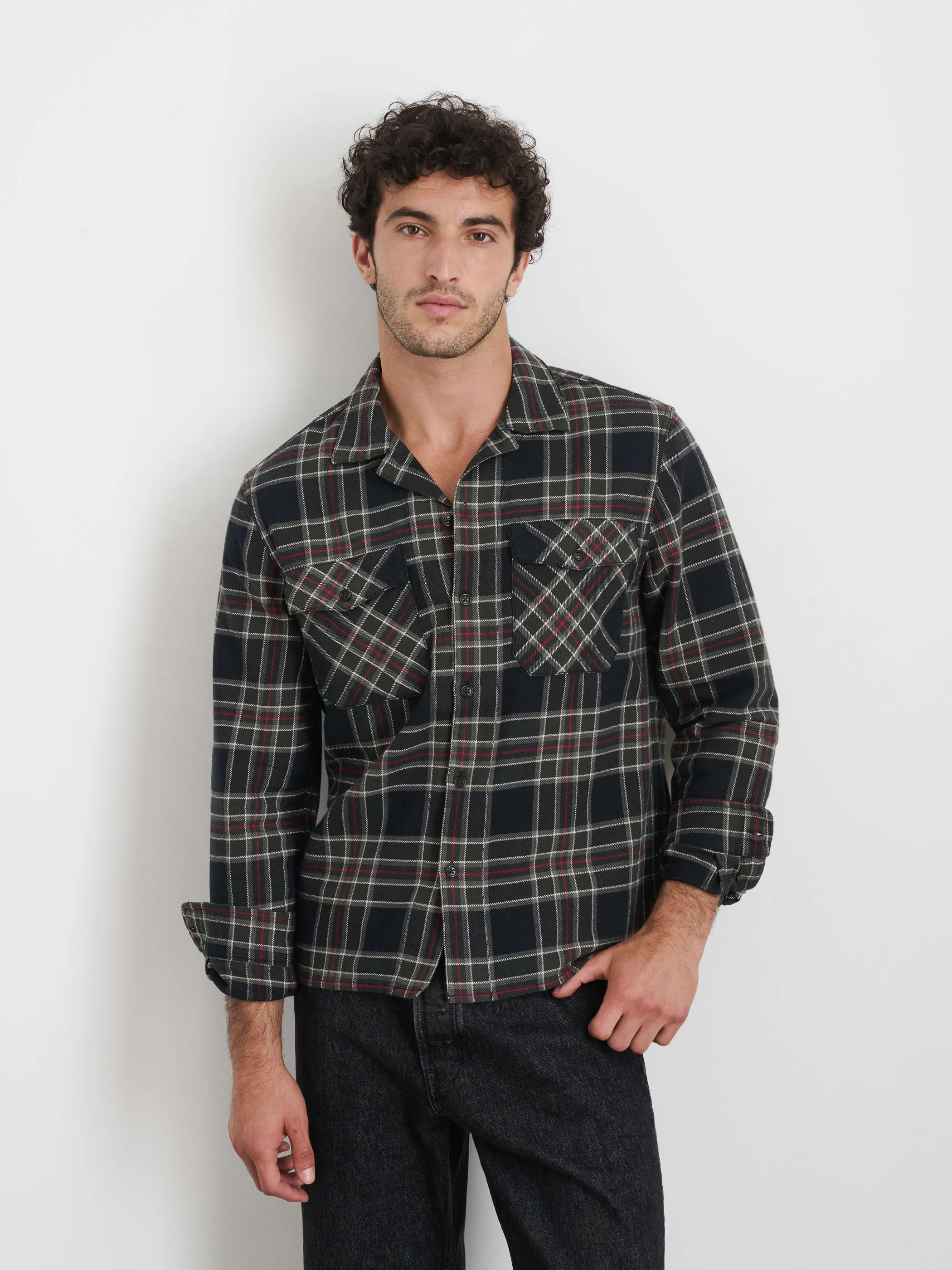 Ethan Shirt In Vintage Wash Flannel sold by Alex Mill product image thumbnail 3