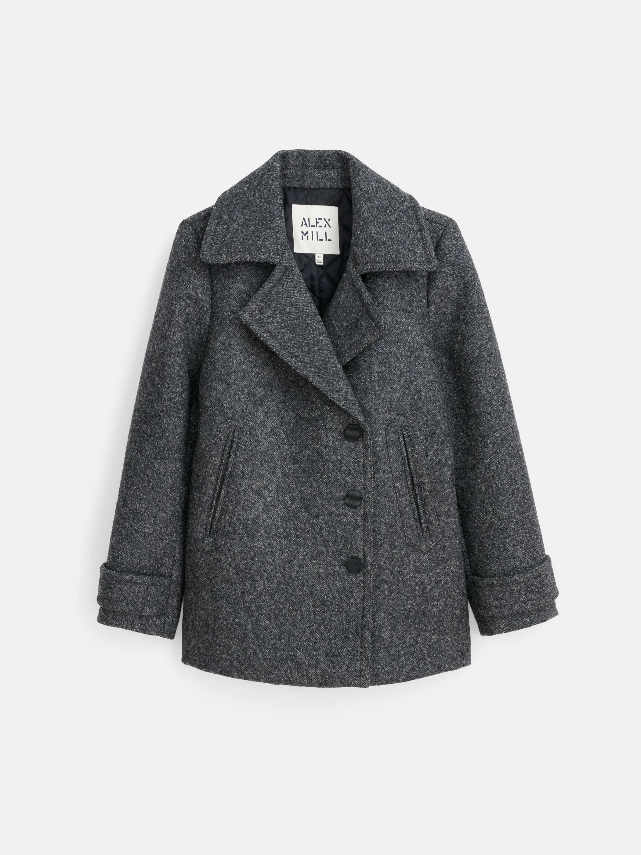 Grace Peacoat In Itallian Twill Double Wool sold by Alex Mill