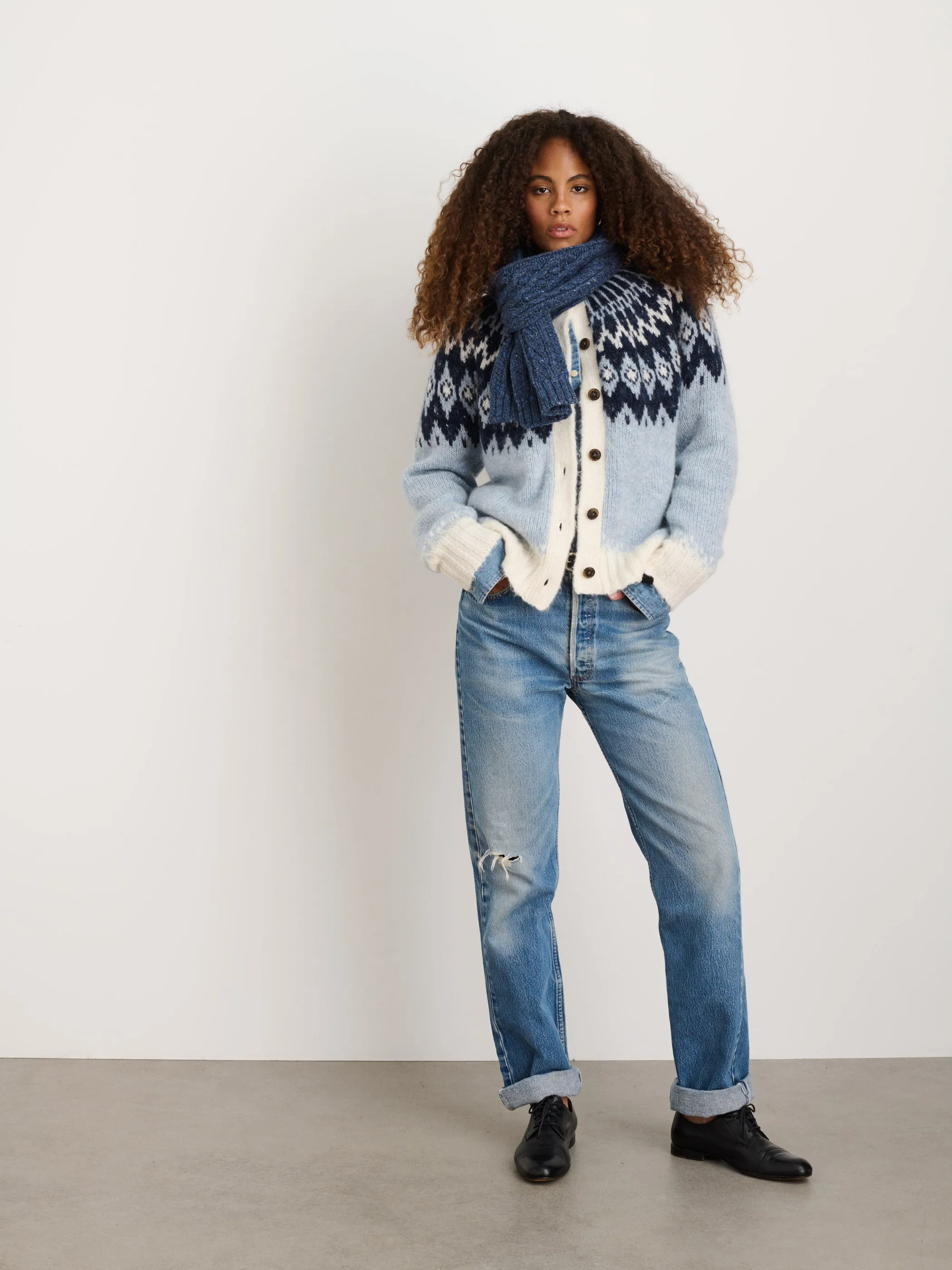 Ashwood Fair Isle Cardigan sold by Alex Mill product image thumbnail 2