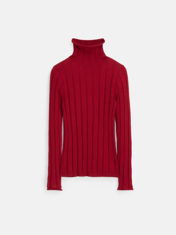 Ellie Ribbed Turtleneck In Cotton Cashmere sold by Alex Mill