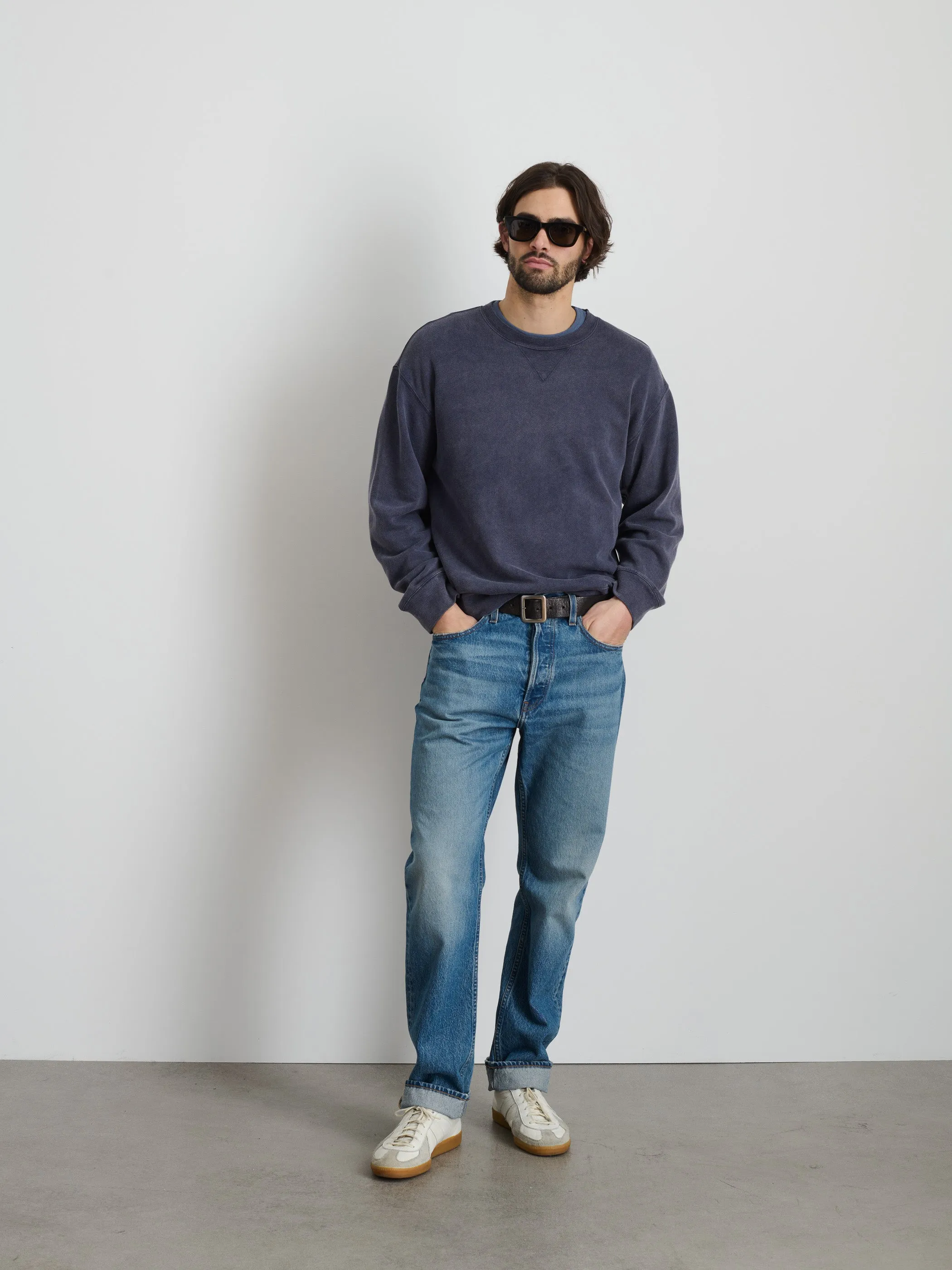 Marlon Sweatshirt in Lightweight Cotton Terry sold by Alex Mill product image thumbnail 2