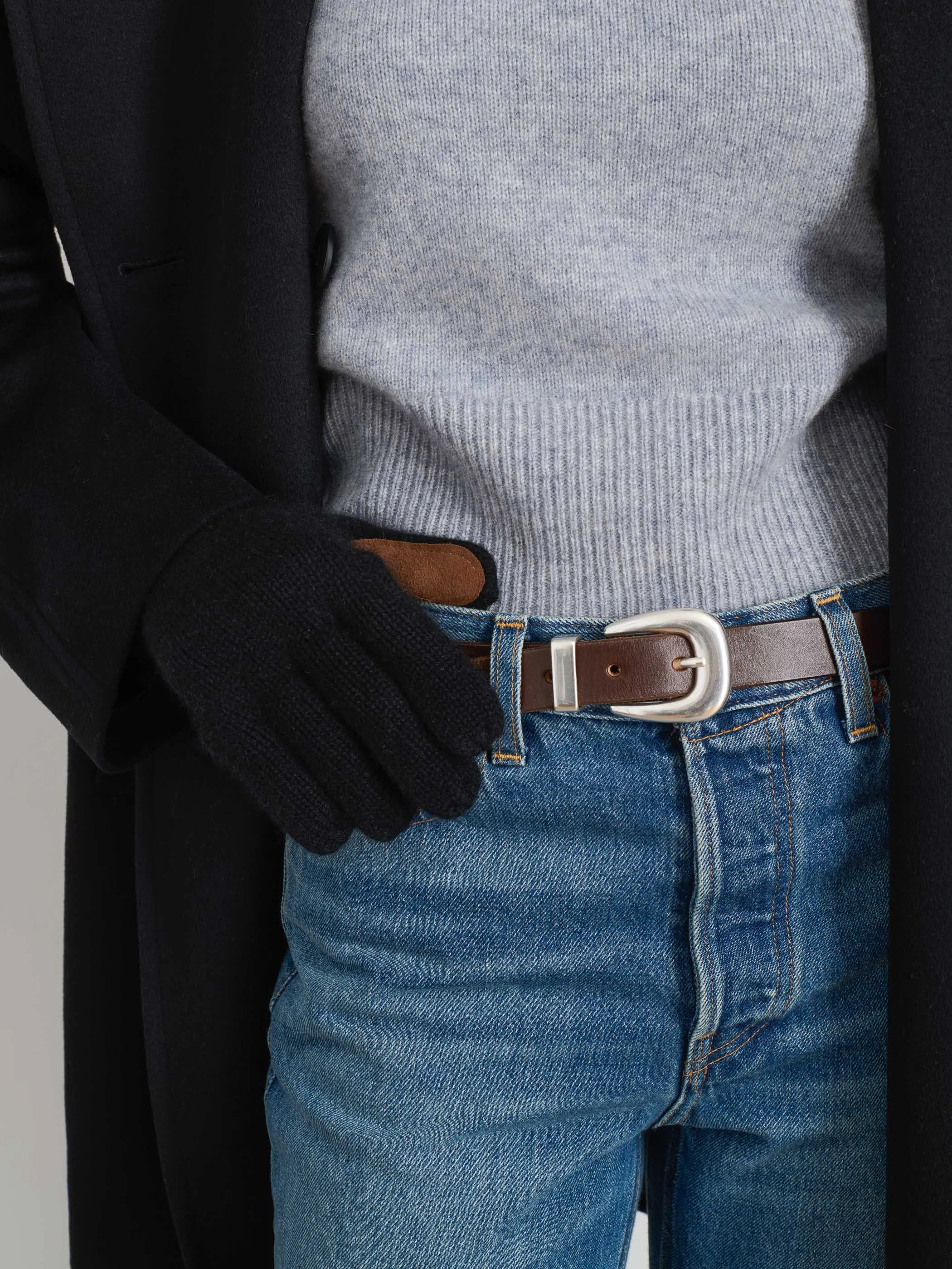 Cashmere Leather Patch Gloves sold by Alex Mill product image thumbnail 3