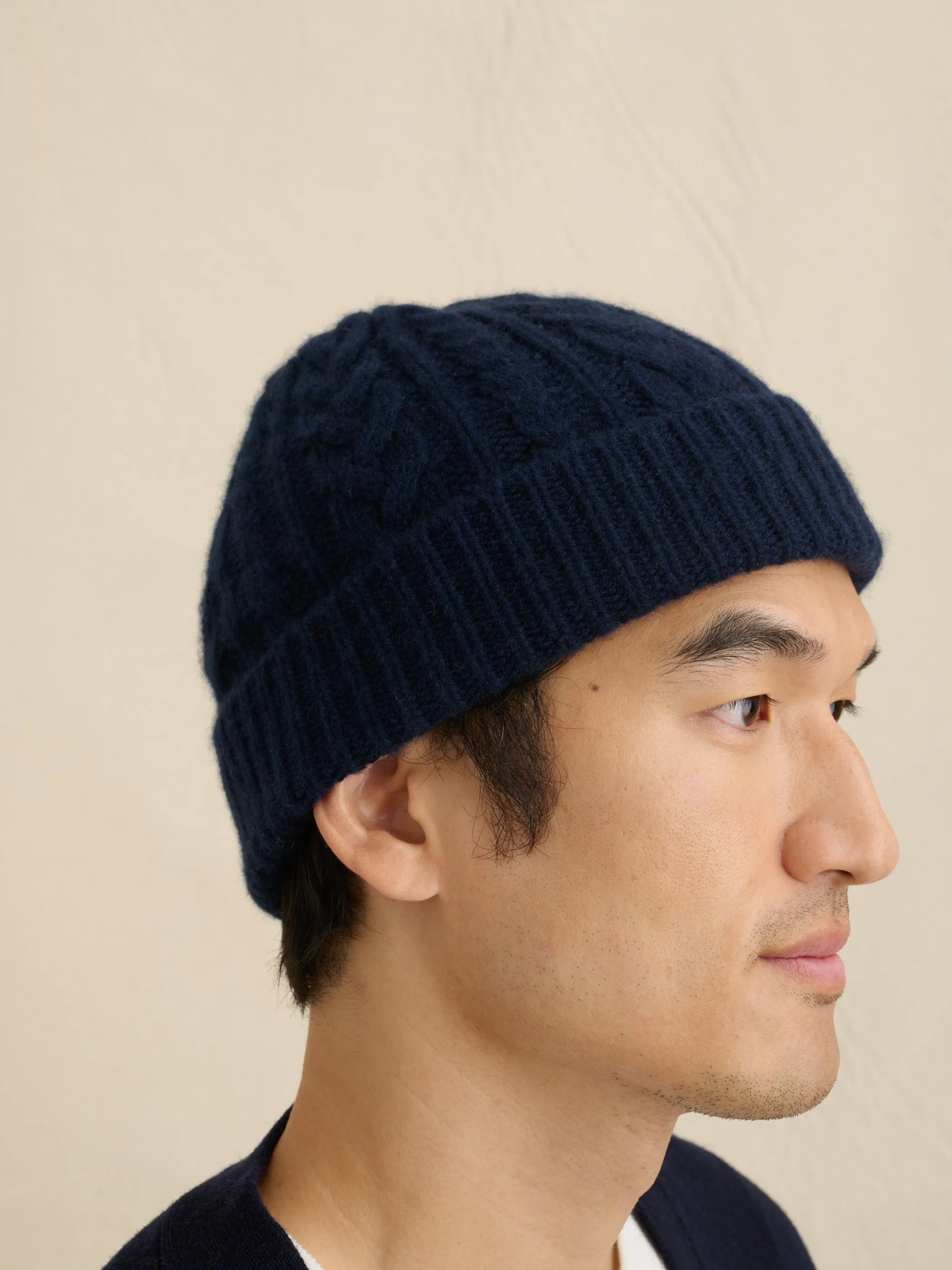 Cashmere Cable Beanie sold by Alex Mill product image thumbnail 2