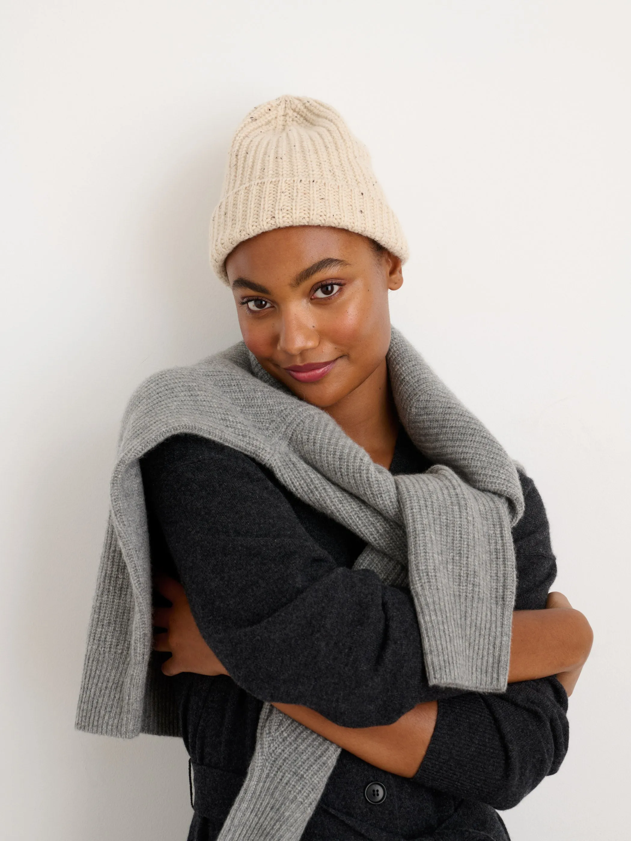 Cashmere Donegal Beanie sold by Alex Mill product image thumbnail 4