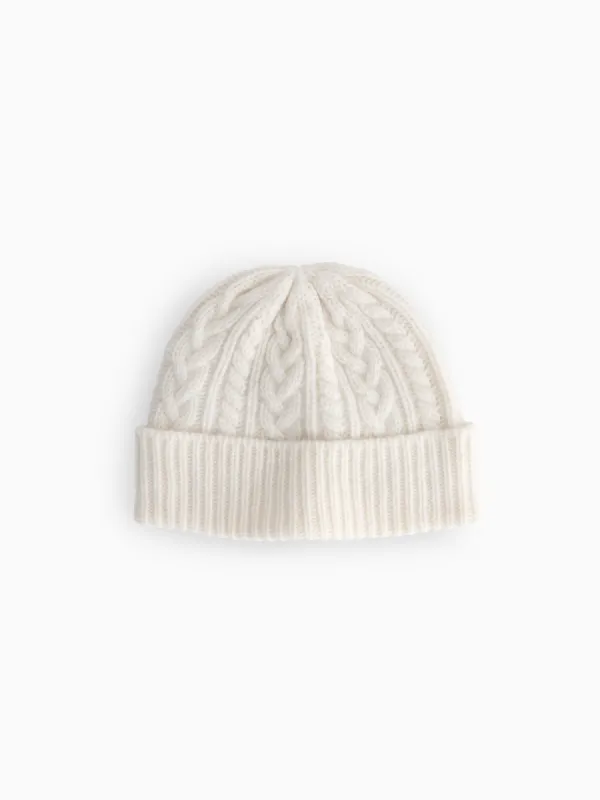 Cashmere Cable Beanie sold by Alex Mill