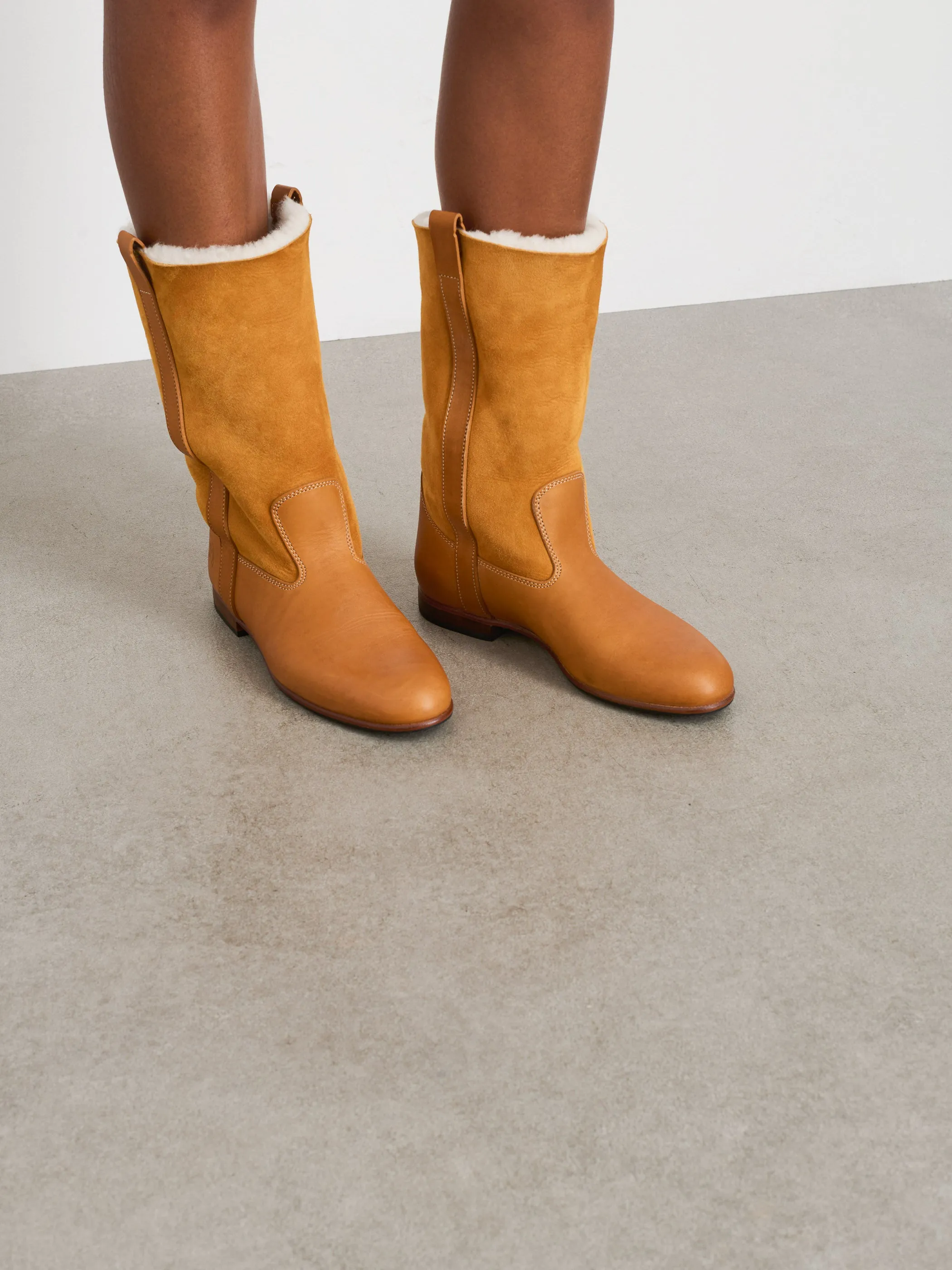 La Botte Gardiane Garance Sheepskin Boot Tall sold by Alex Mill product image thumbnail 3