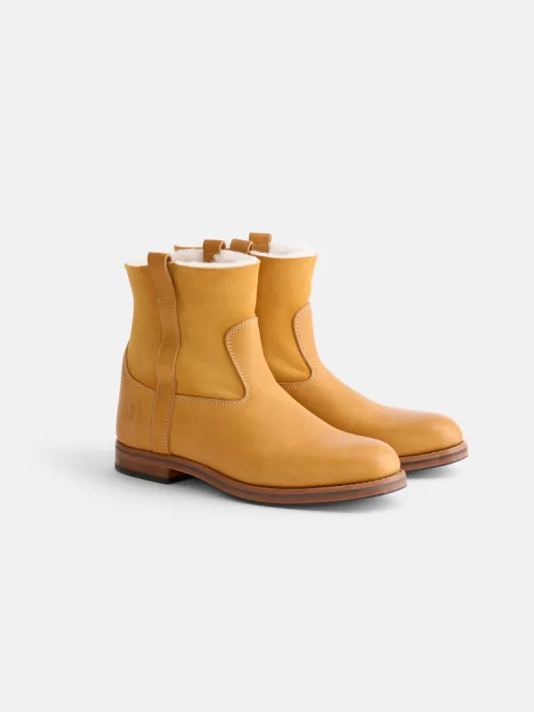 La Botte Gardiane Avoriaz Sheepskin Boot Short sold by Alex Mill