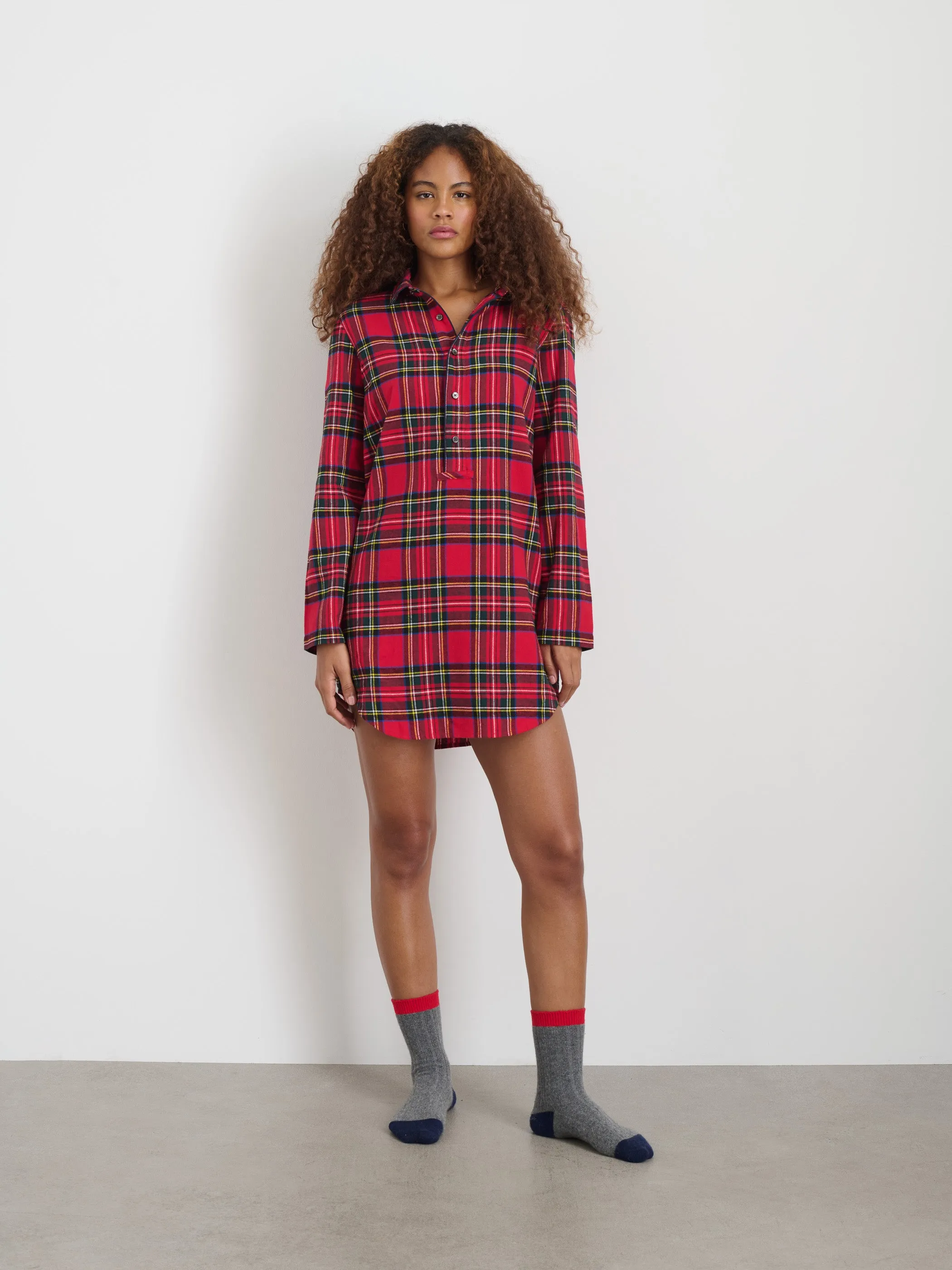 P'Jimmies Night Shirt in Flannel sold by Alex Mill product image thumbnail 2