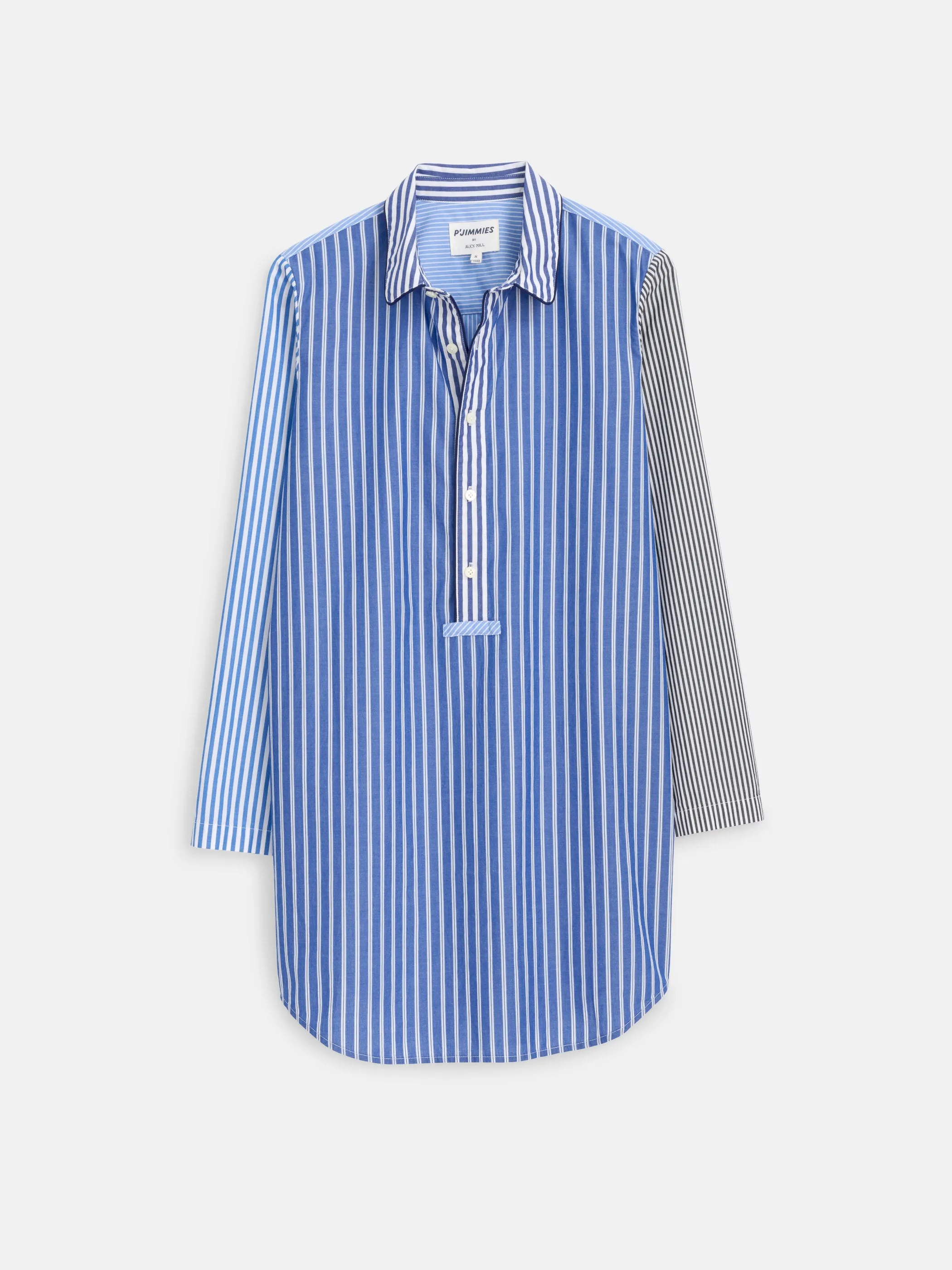 P'Jimmies Night Shirt in Stripe sold by Alex Mill