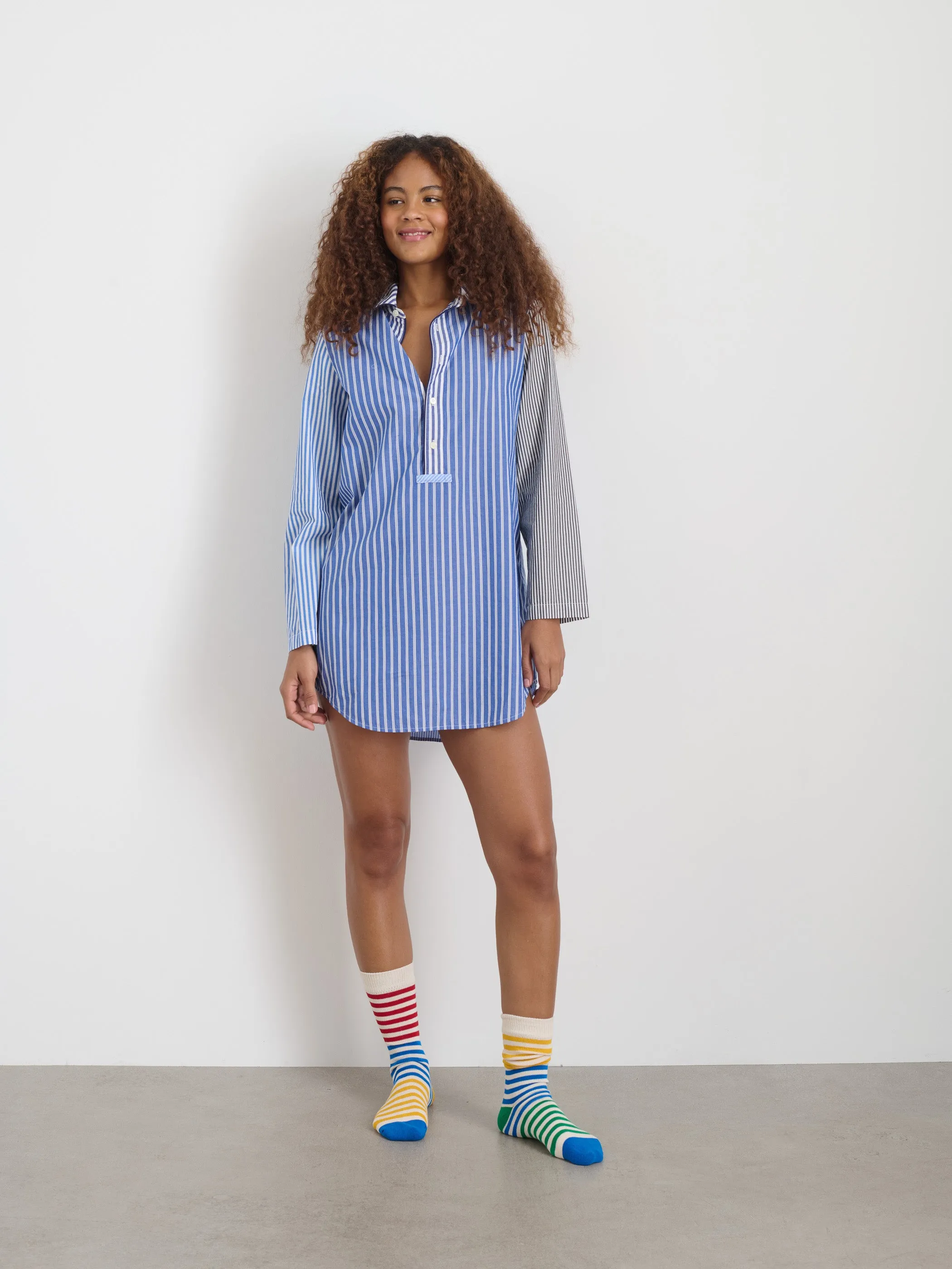 P'Jimmies Night Shirt in Stripe sold by Alex Mill product image thumbnail 2
