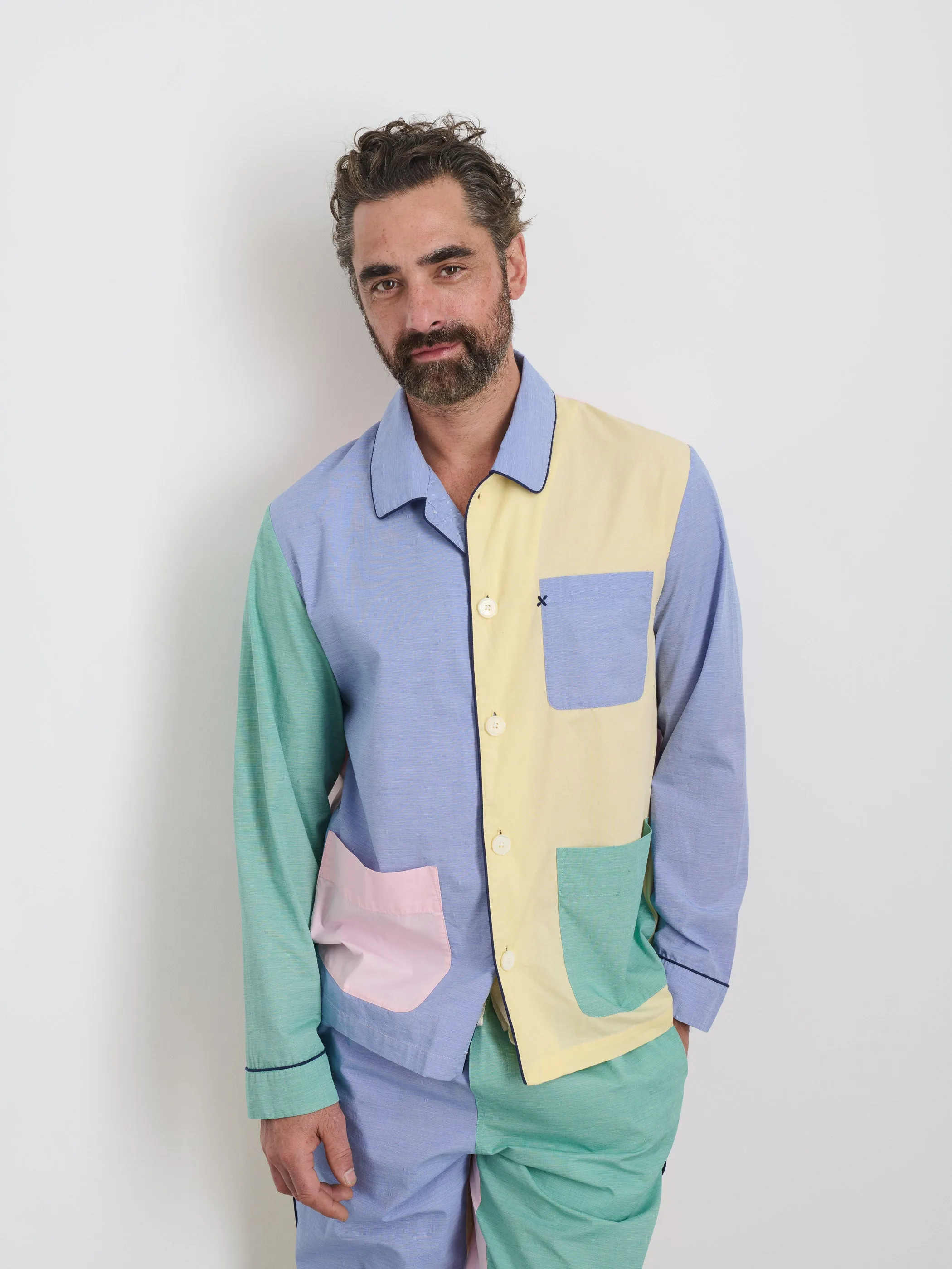 P'Jimmies Sleep Shirt in Colorblock sold by Alex Mill product image thumbnail 3