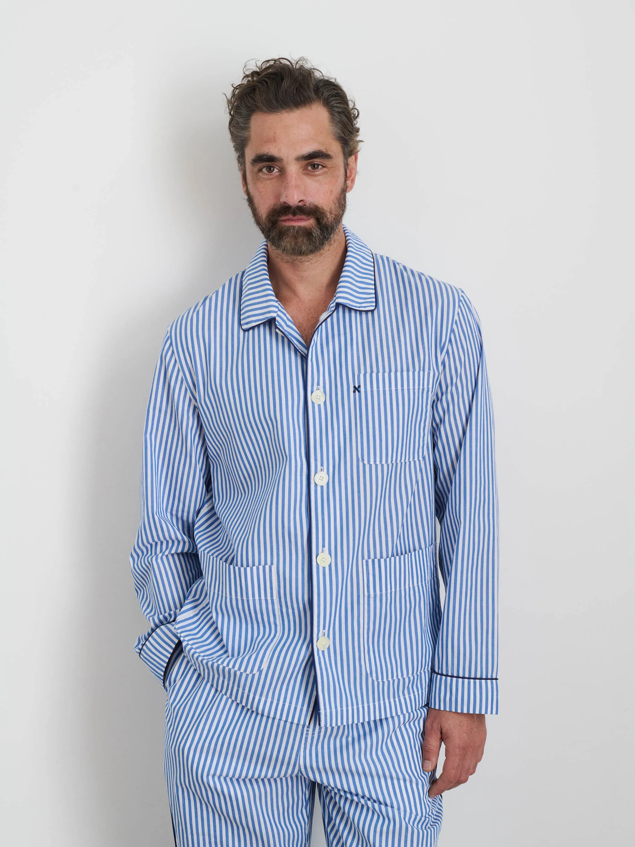 P'Jimmies Sleep Shirt in Stripe sold by Alex Mill product image thumbnail 3