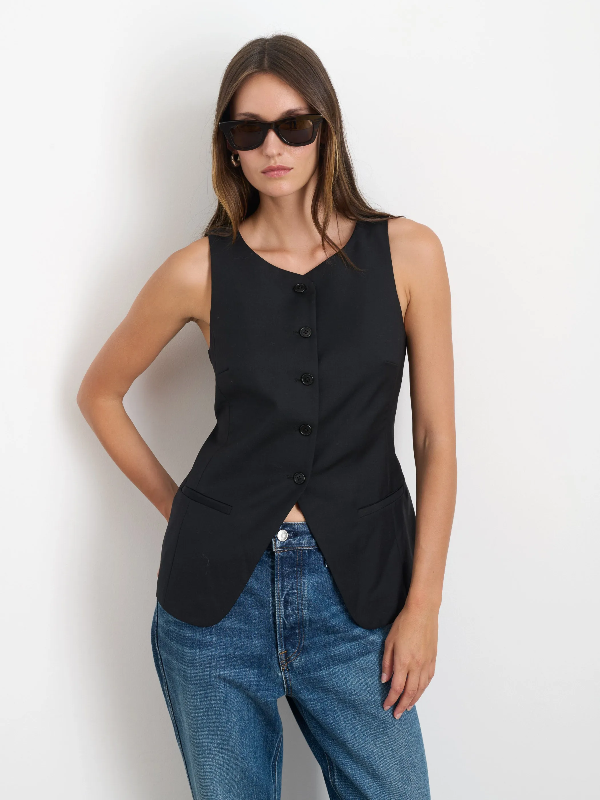 Sammy Vest in Wool Blend sold by Alex Mill product image thumbnail 3