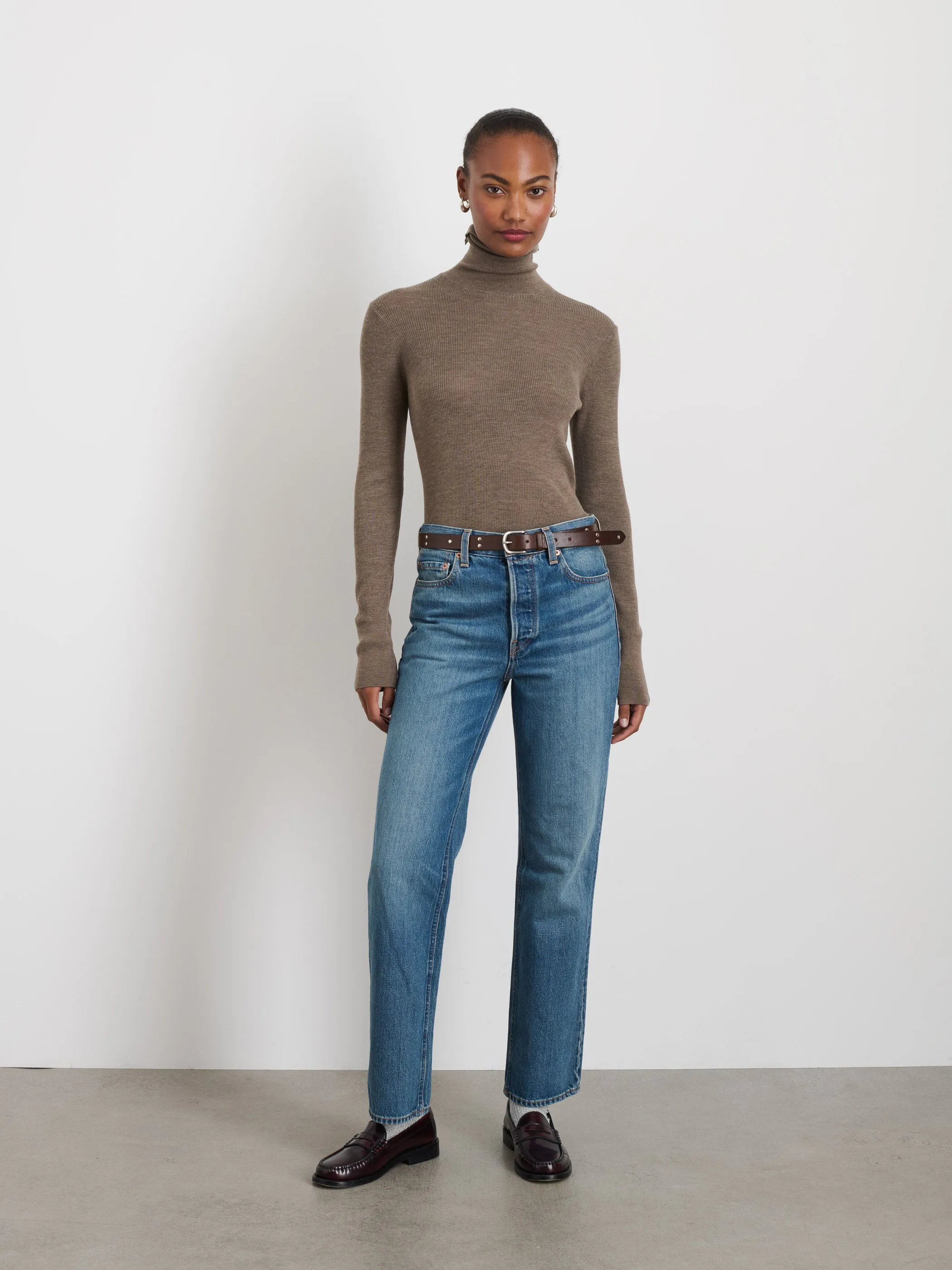 Emmaline Turtleneck In Merino Wool sold by Alex Mill product image thumbnail 3