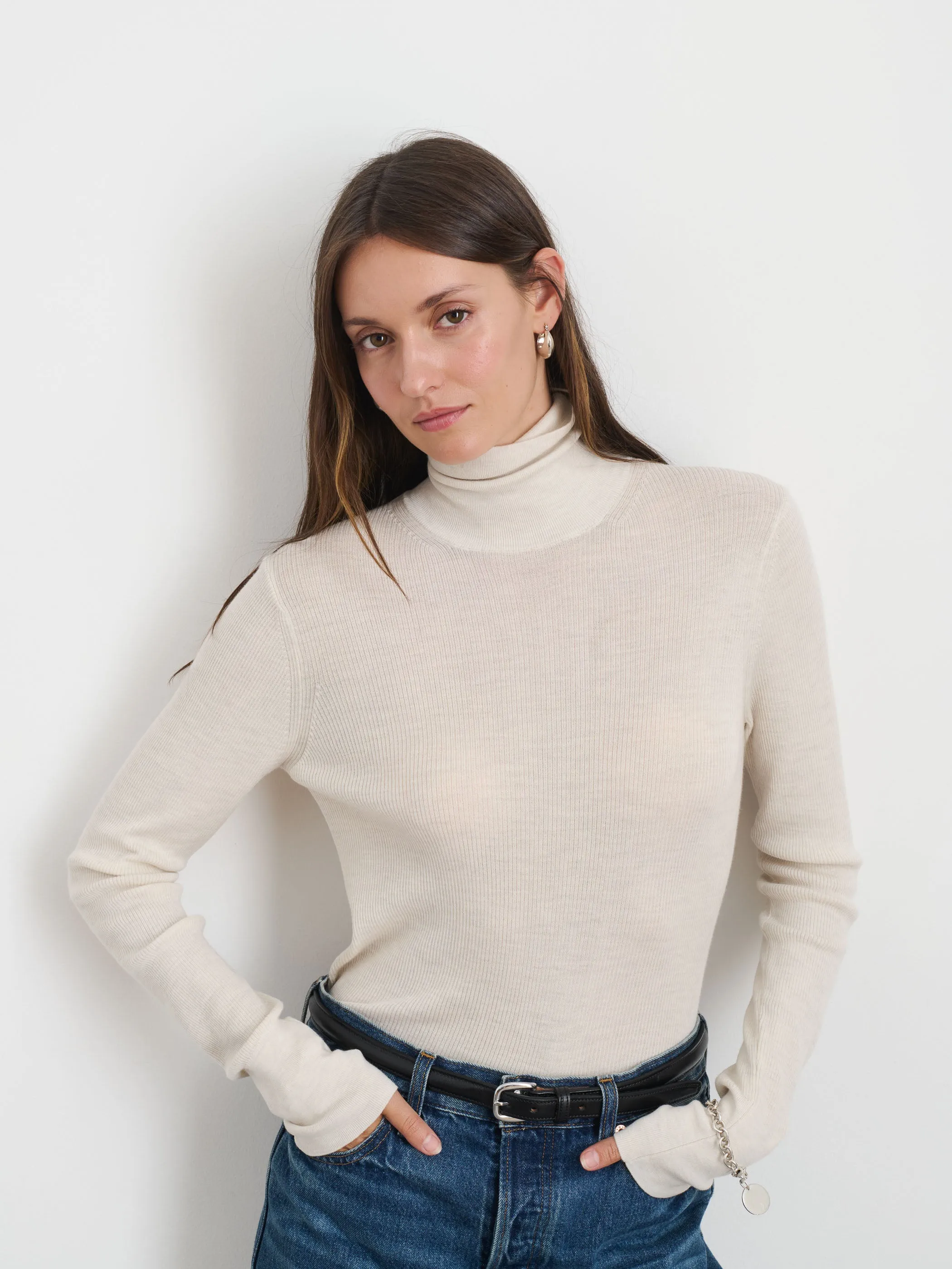 Emmaline Turtleneck In Merino Wool sold by Alex Mill product image thumbnail 3
