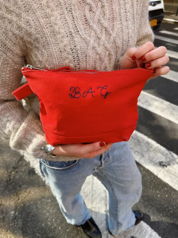 Embroidered Perfect Canvas Pouch sold by Alex Mill