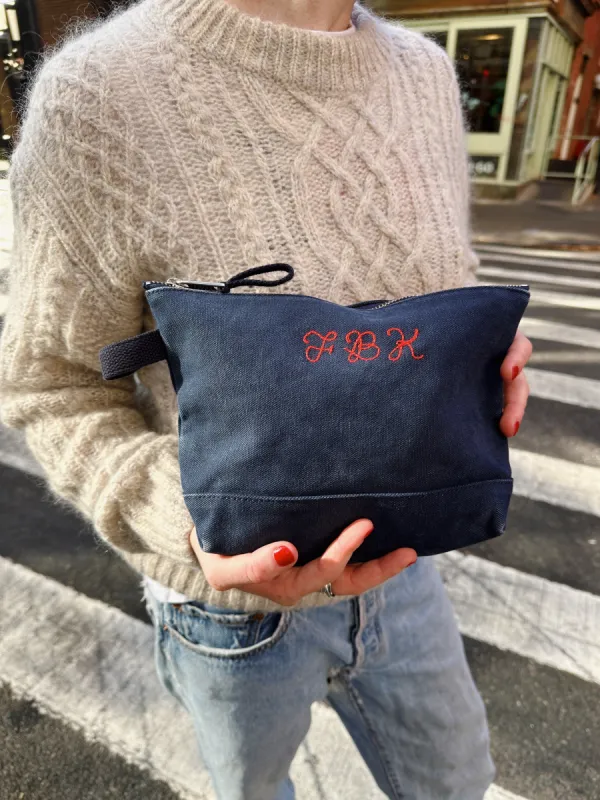 Embroidered Perfect Canvas Pouch sold by Alex Mill