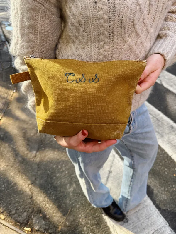 Embroidered Perfect Canvas Pouch sold by Alex Mill