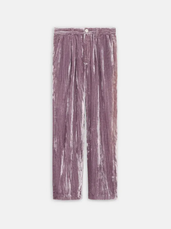 Becky Malinsky x Alex Mill Walker Pleated Pant in Velvet sold by Alex Mill
