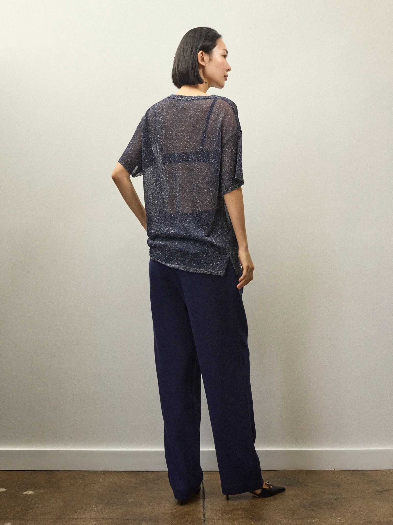 Becky Malinsky x Alex Mill Walker Pleated Pant in Wool Crepe sold by Alex Mill product image thumbnail 4