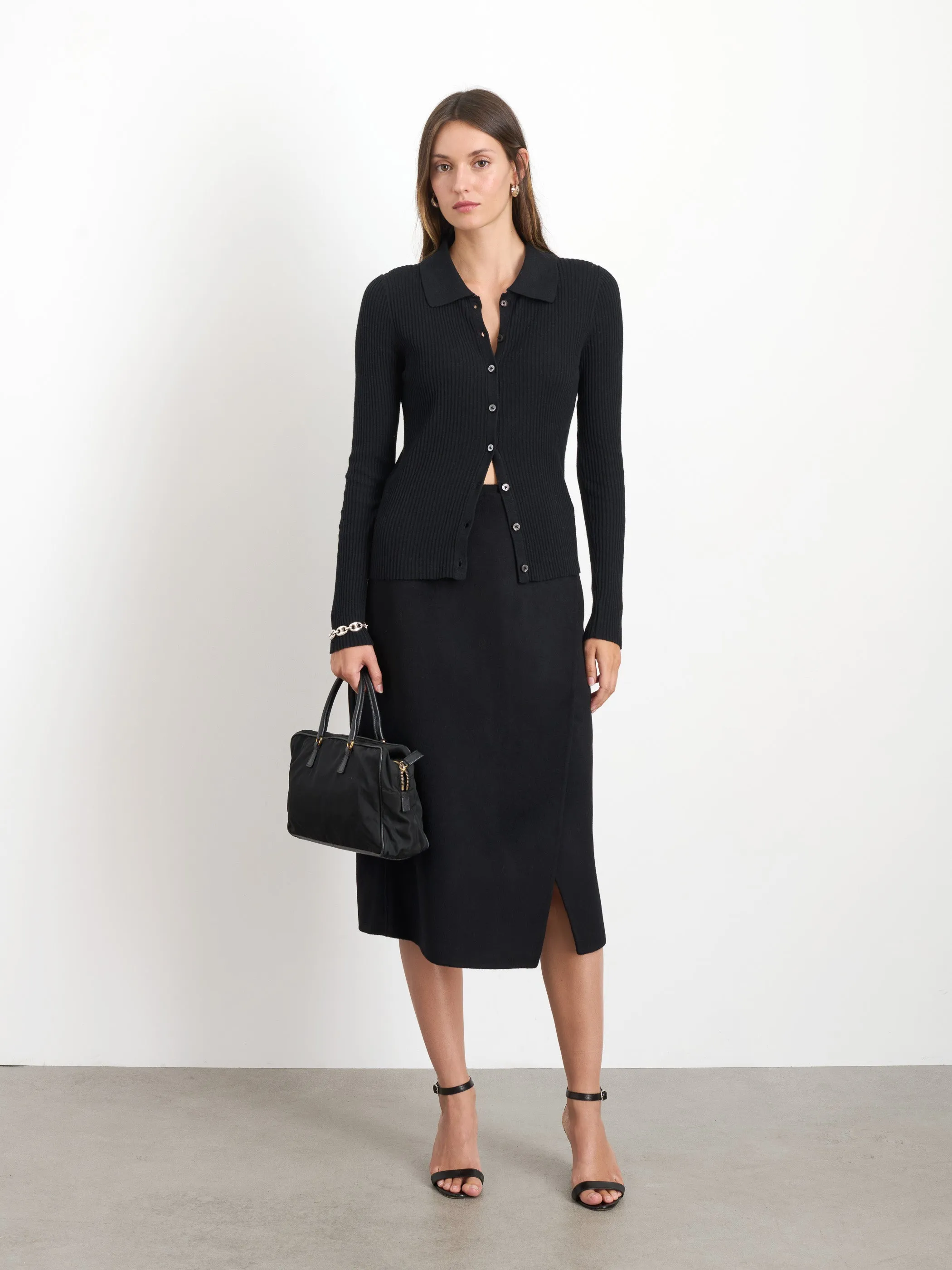 Parker Midi Skirt In Double Face Wool sold by Alex Mill product image thumbnail 2