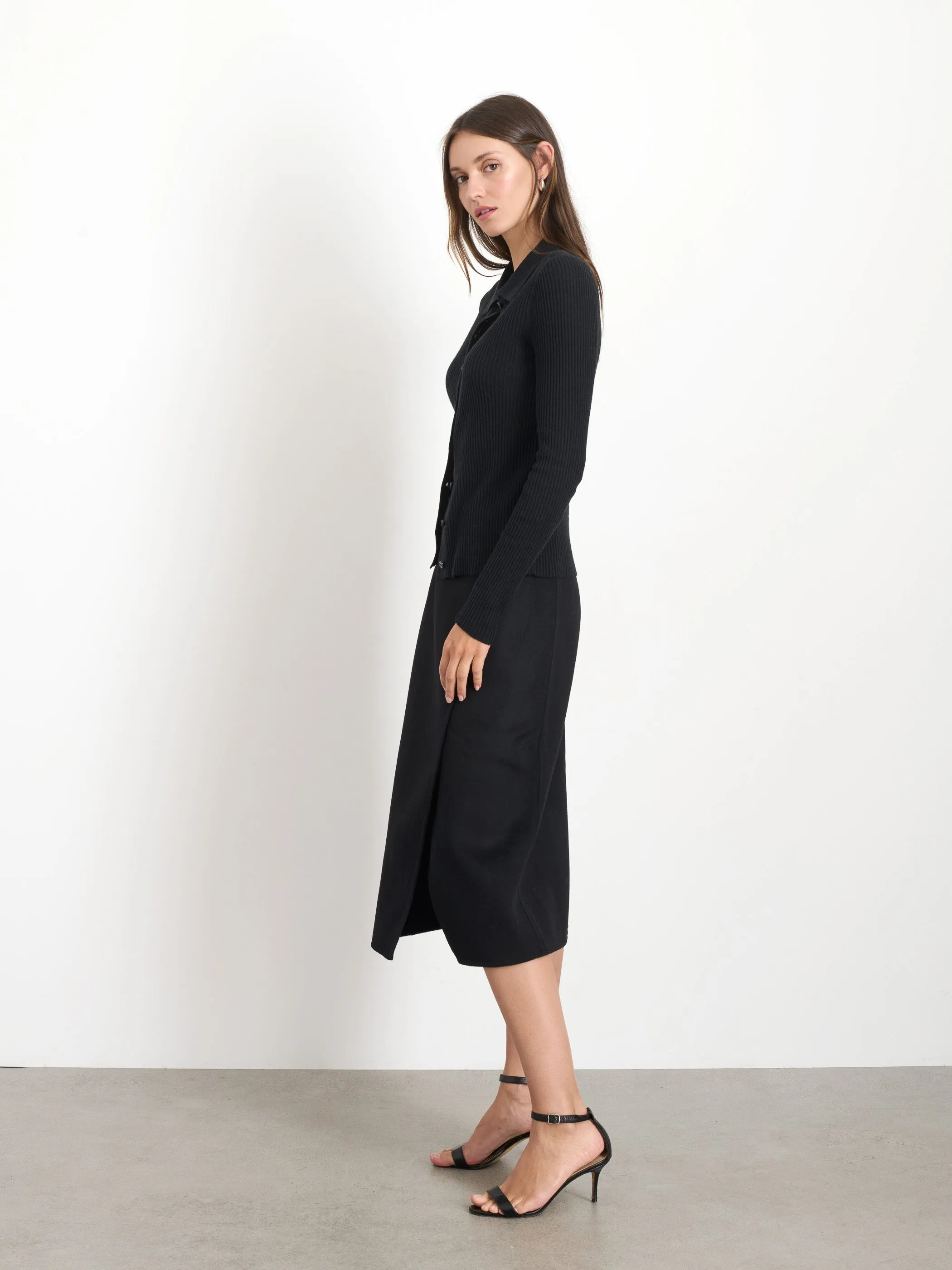Parker Midi Skirt In Double Face Wool sold by Alex Mill product image thumbnail 4
