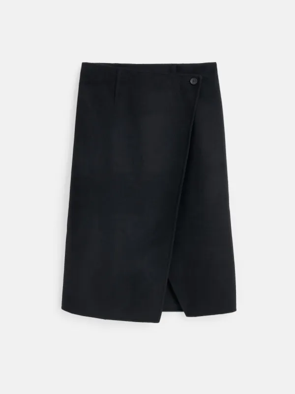 Parker Midi Skirt In Double Face Wool sold by Alex Mill