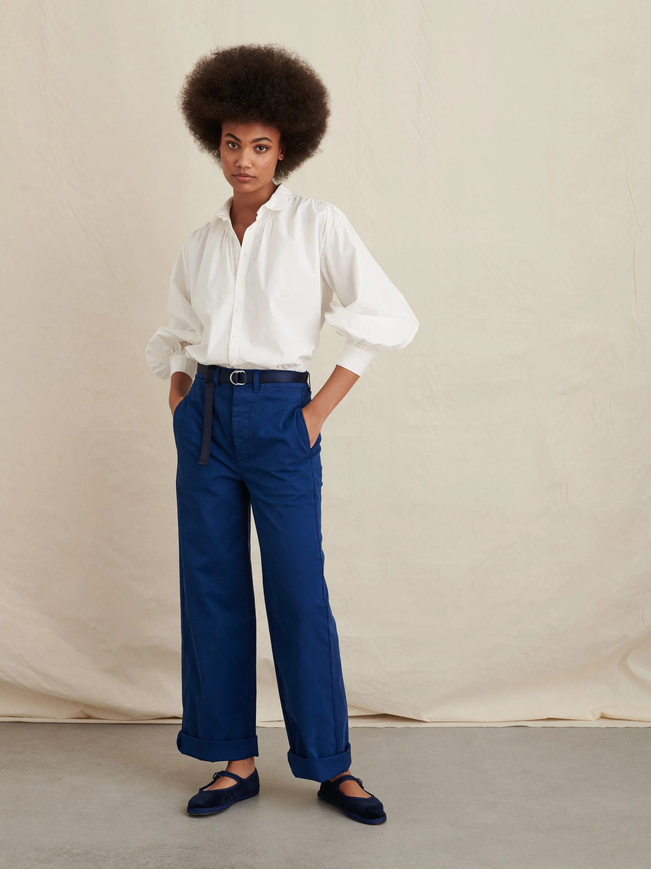 Kit Shirt in Paper Poplin sold by Alex Mill product image thumbnail 2