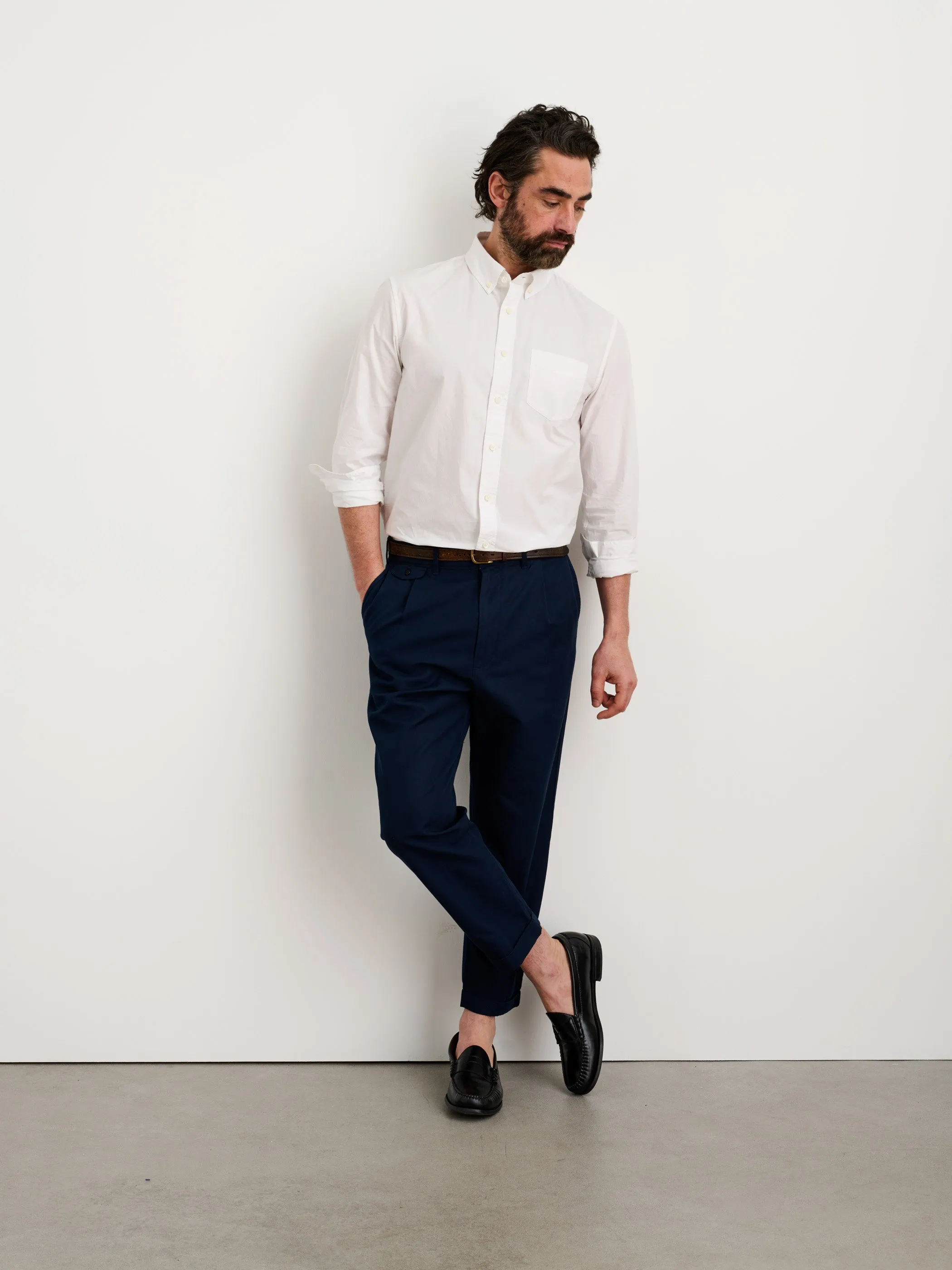 Standard Pleated Pant in Cotton Linen sold by Alex Mill product image thumbnail 2