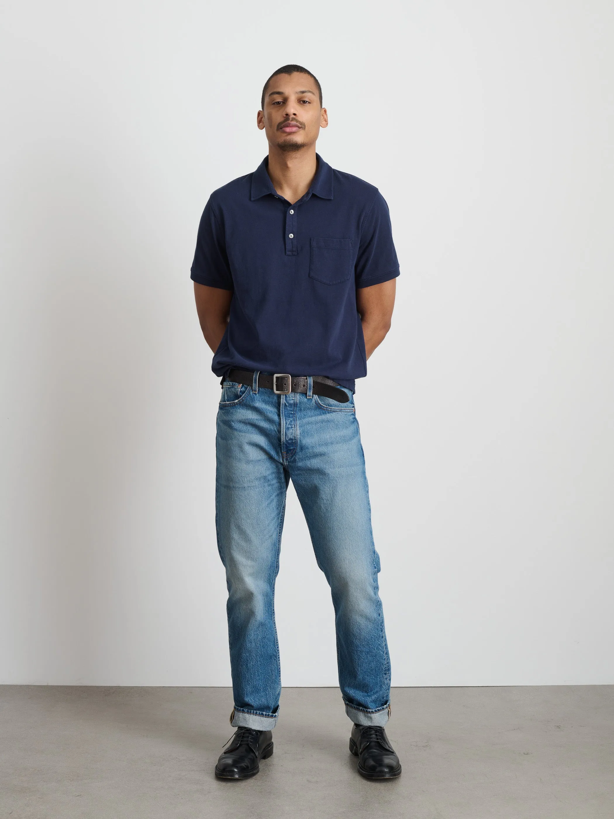 The Standard Polo in Slub Cotton sold by Alex Mill product image thumbnail 2