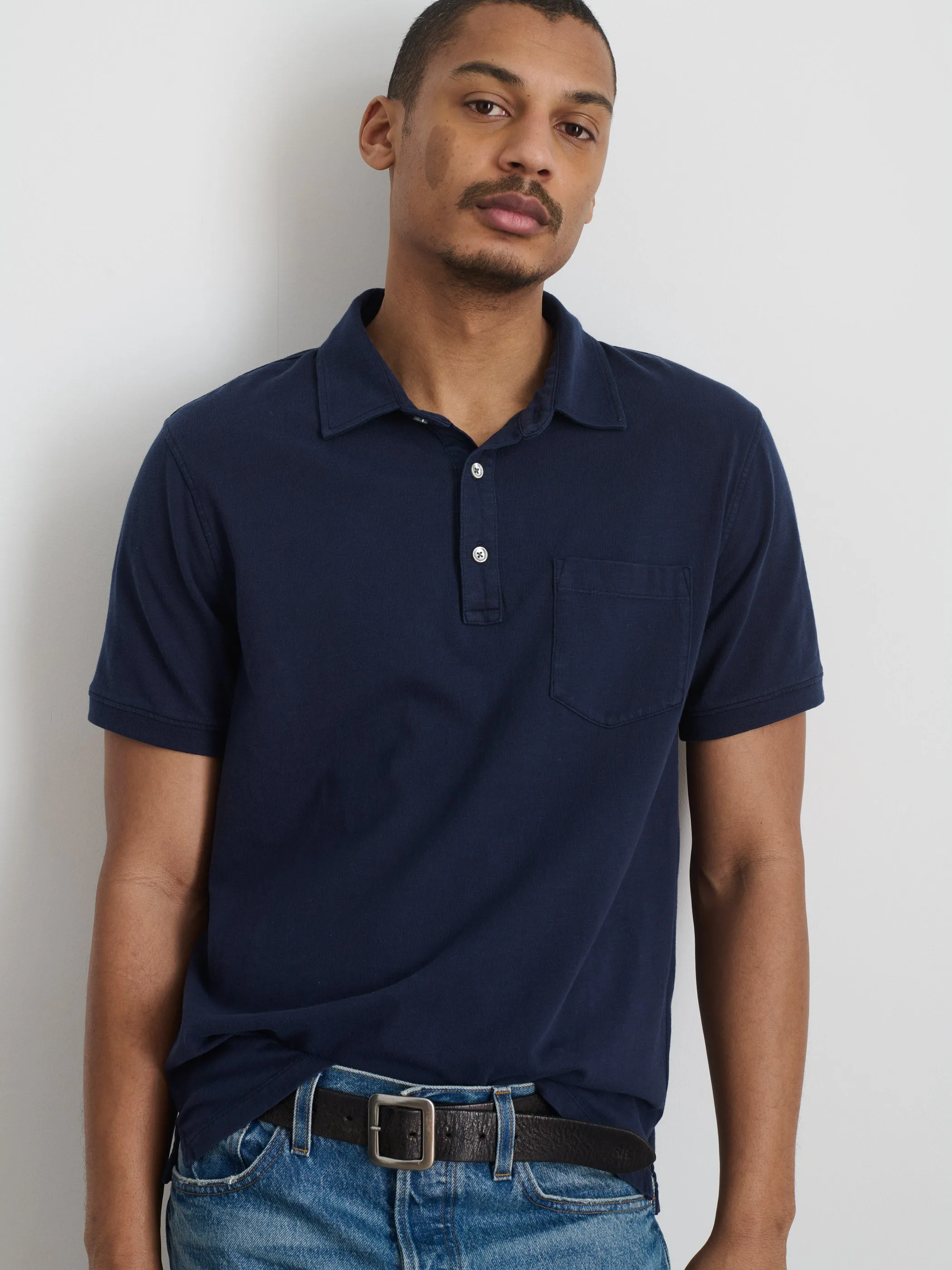 The Standard Polo in Slub Cotton sold by Alex Mill product image thumbnail 3