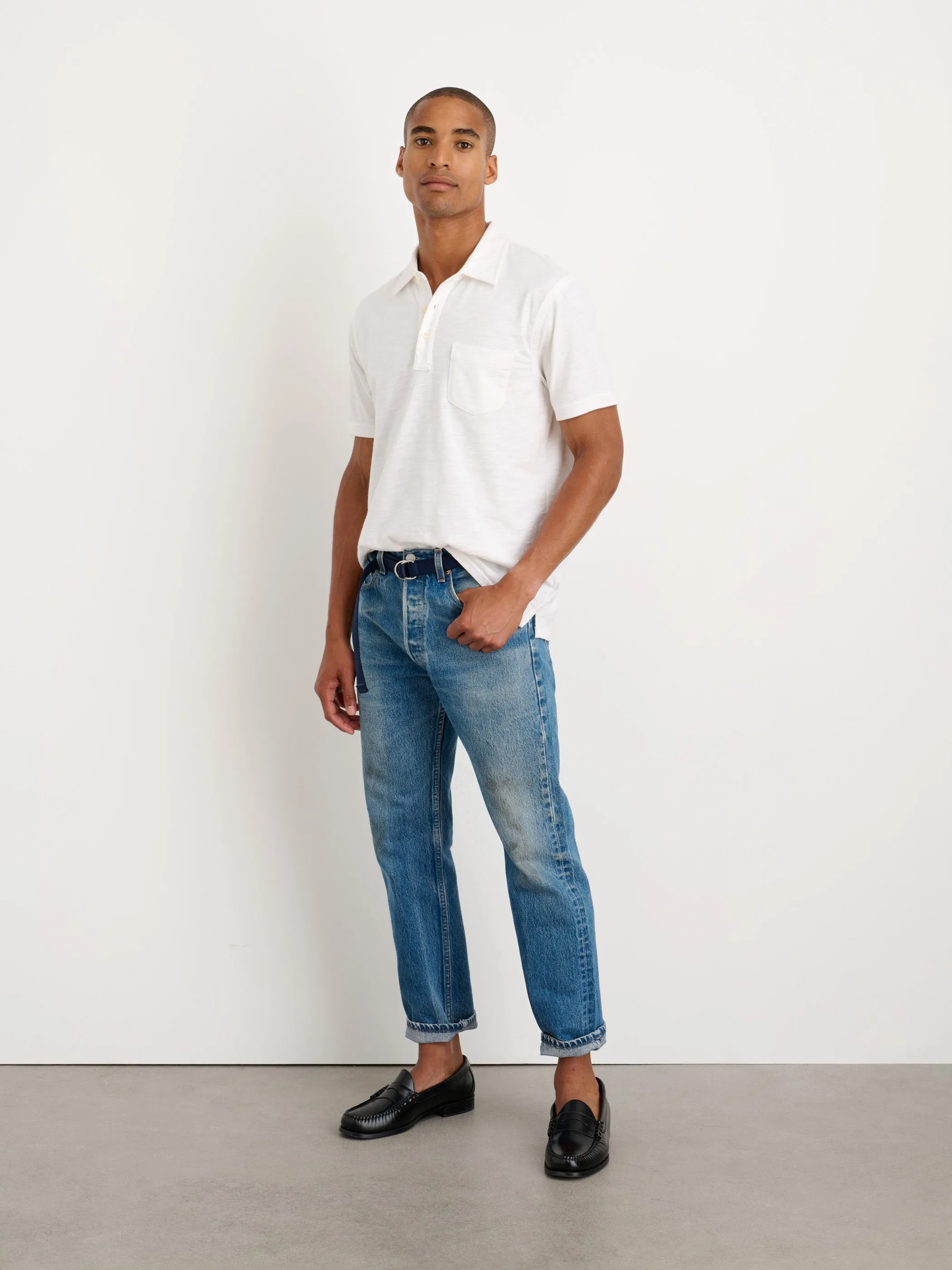 The Standard Polo in Slub Cotton sold by Alex Mill product image thumbnail 2