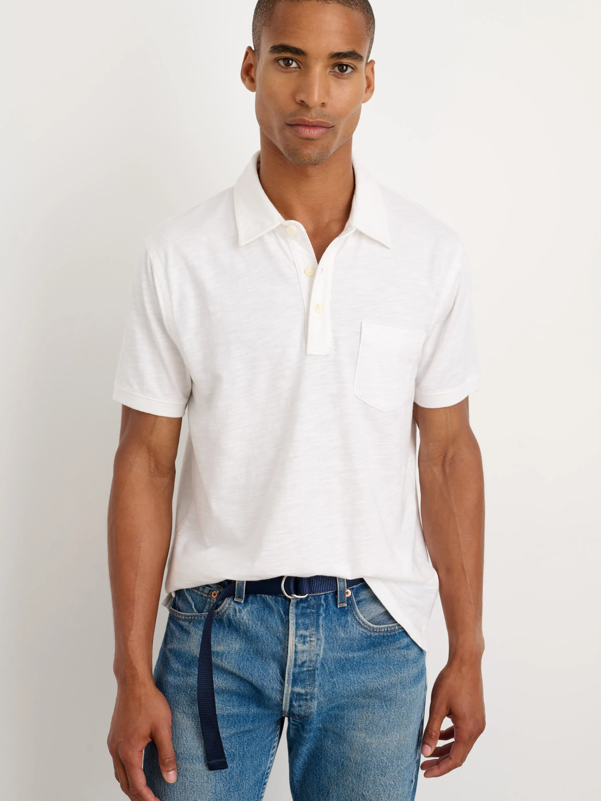 The Standard Polo in Slub Cotton sold by Alex Mill product image thumbnail 3