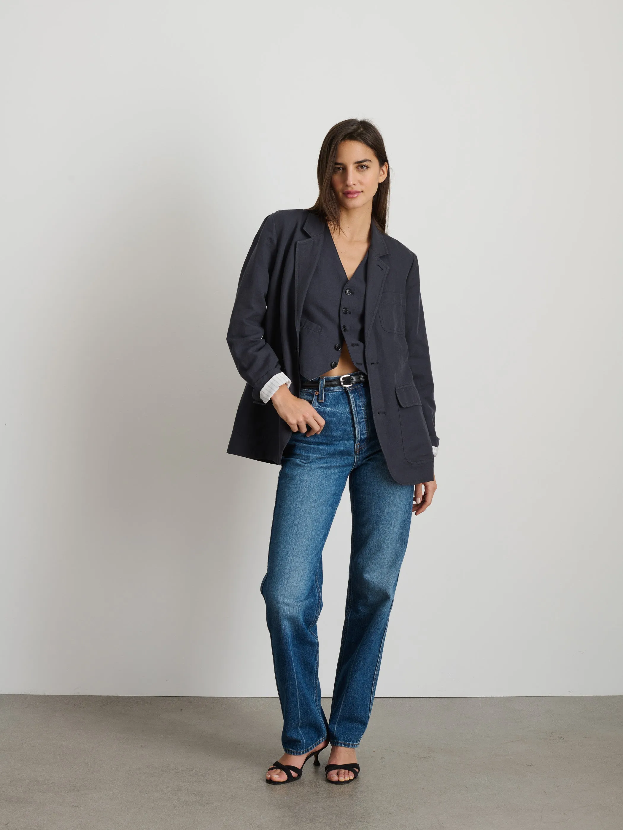 Meggie Blazer in Drapey Twill sold by Alex Mill product image thumbnail 2