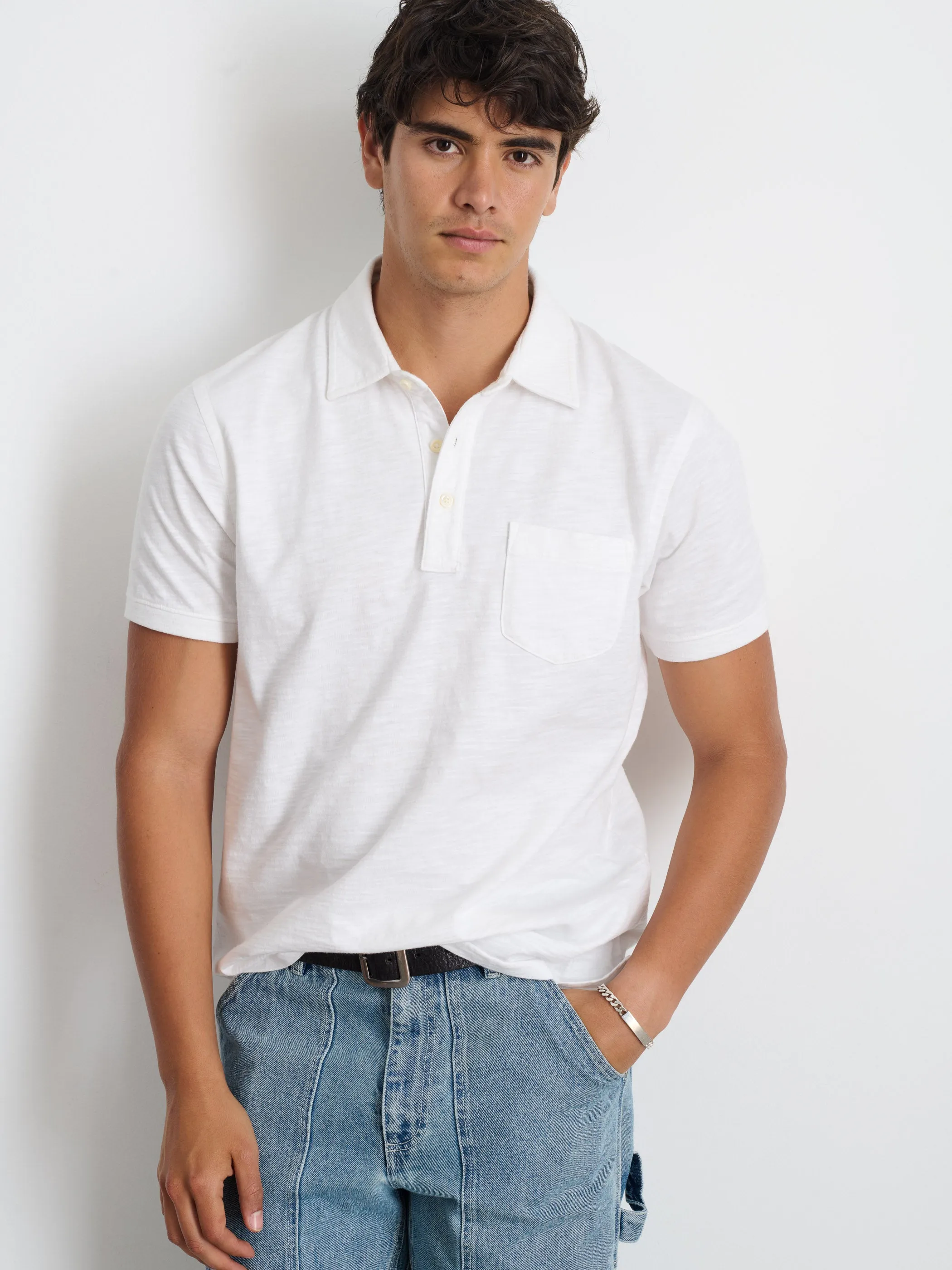 Standard Polo In Slub Cotton sold by Alex Mill product image thumbnail 2