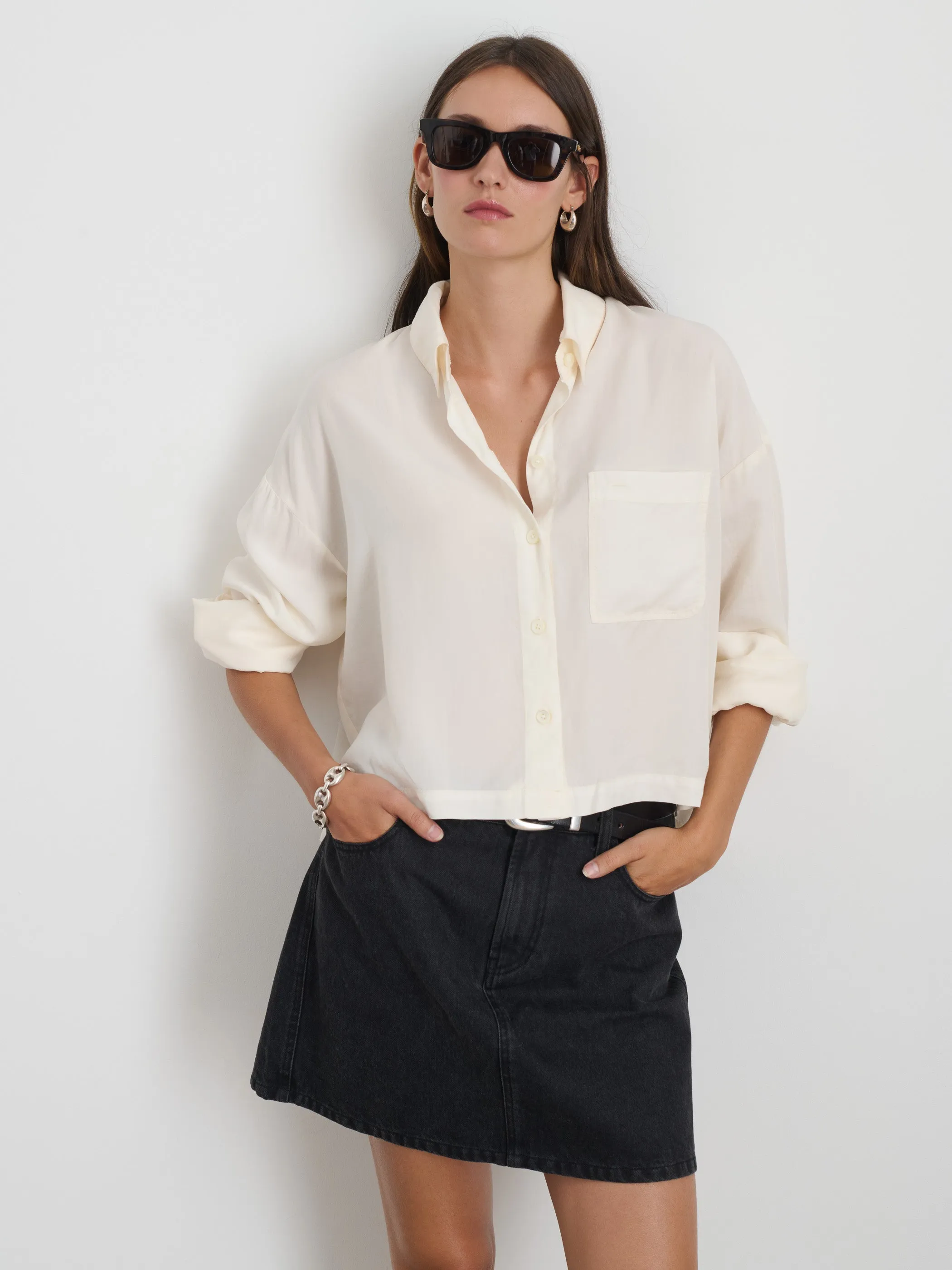 Cropped Gemma Shirt sold by Alex Mill product image thumbnail 2