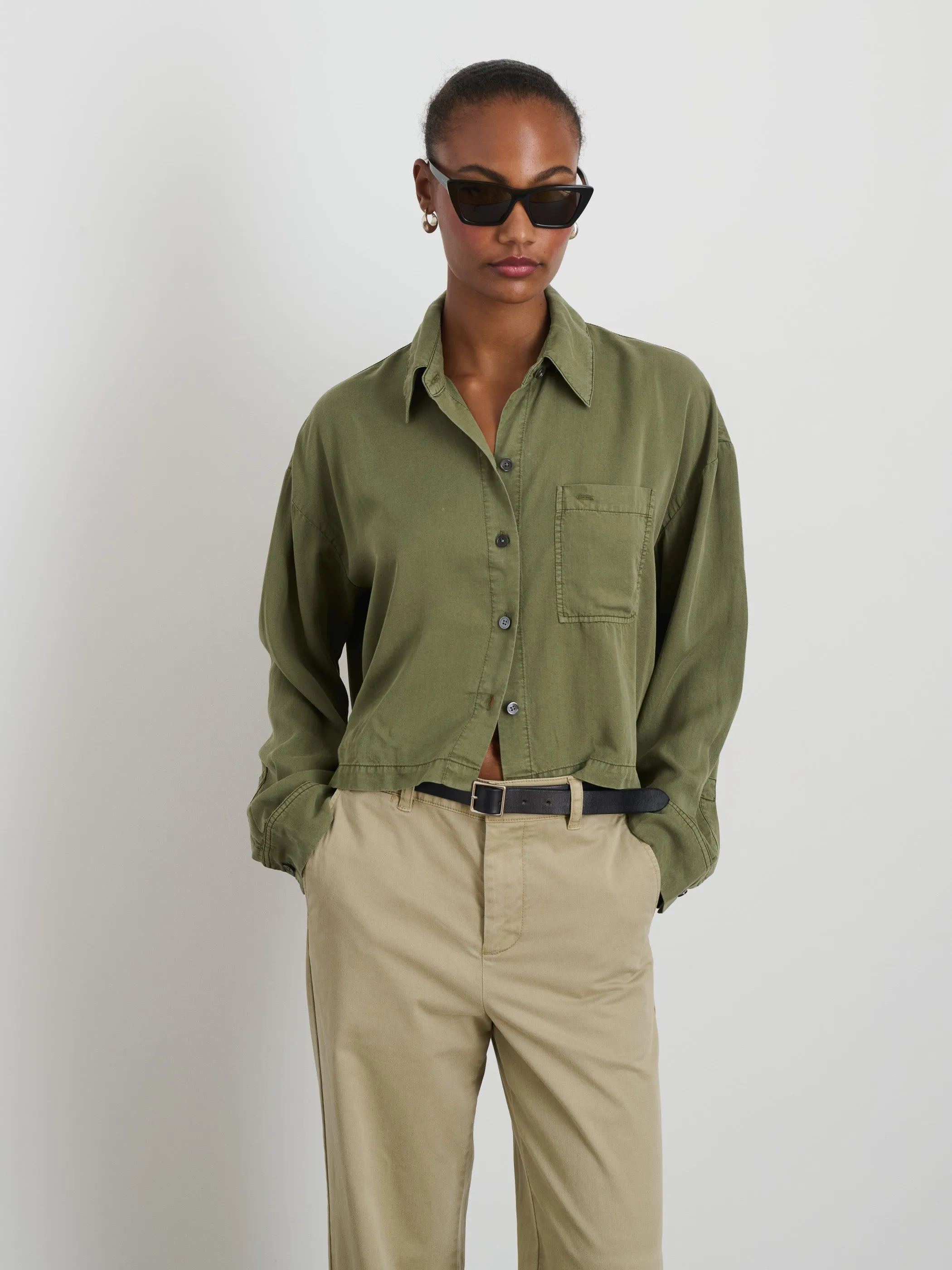 Cropped Gemma Shirt sold by Alex Mill product image thumbnail 3